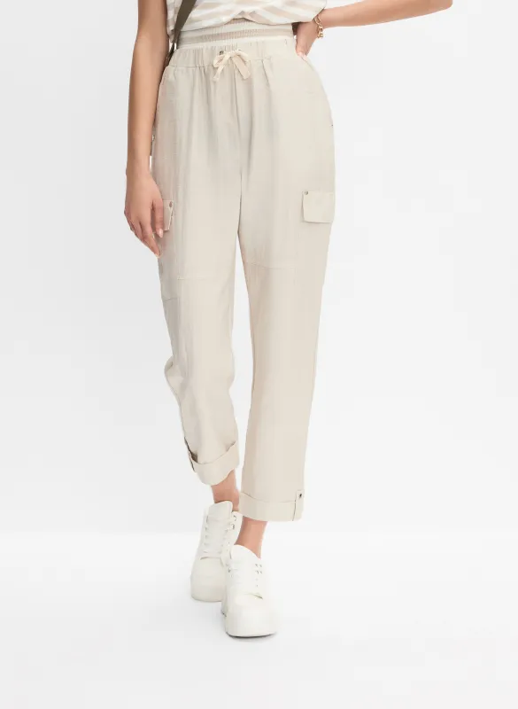 Crinkled Cargo Capris sold by Melanie Lyne