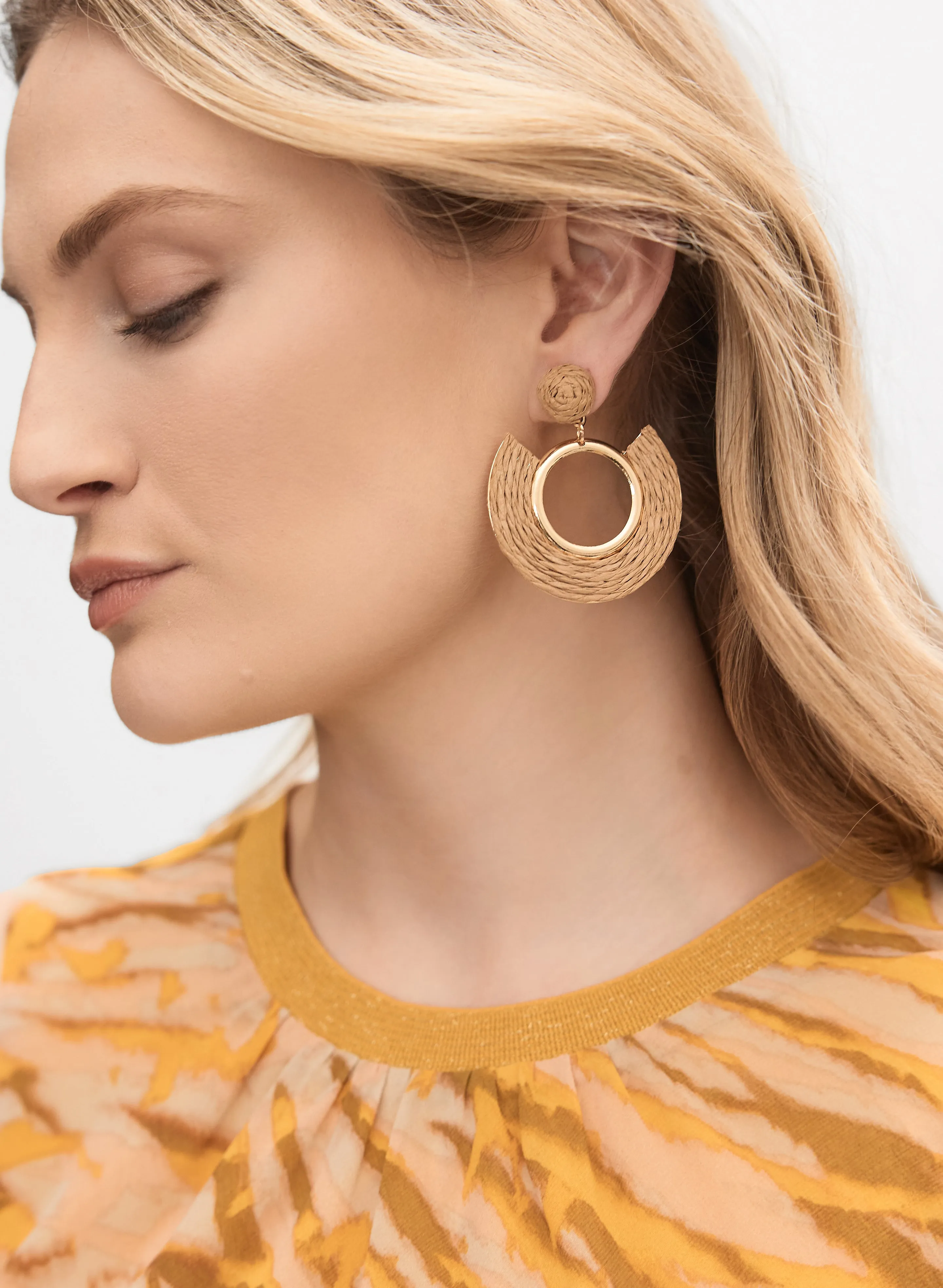 Raffia Drop Earrings sold by Melanie Lyne product image thumbnail 2