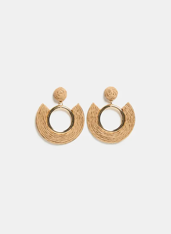Raffia Drop Earrings sold by Melanie Lyne