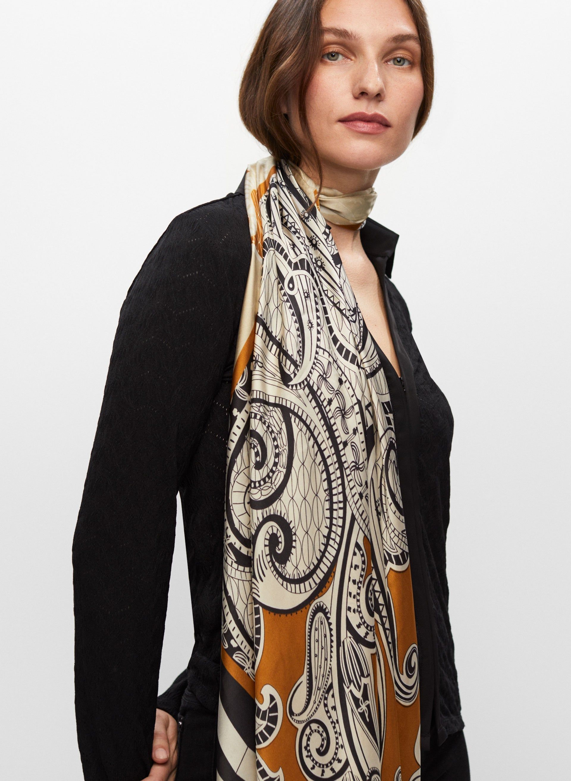 Paisley Print Scarf sold by Melanie Lyne product image thumbnail 2