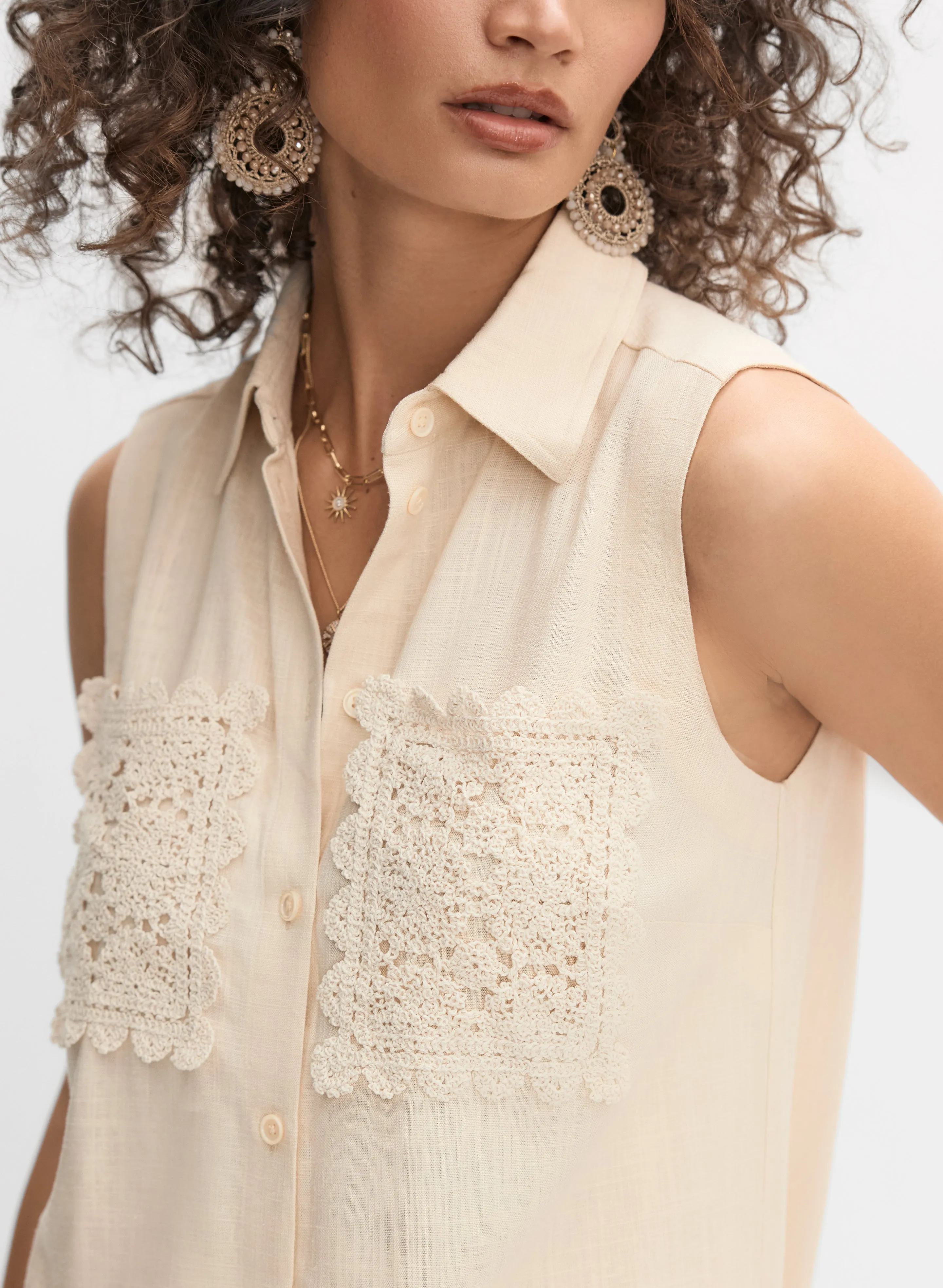 Crochet Pocket Blouse sold by Melanie Lyne product image thumbnail 2