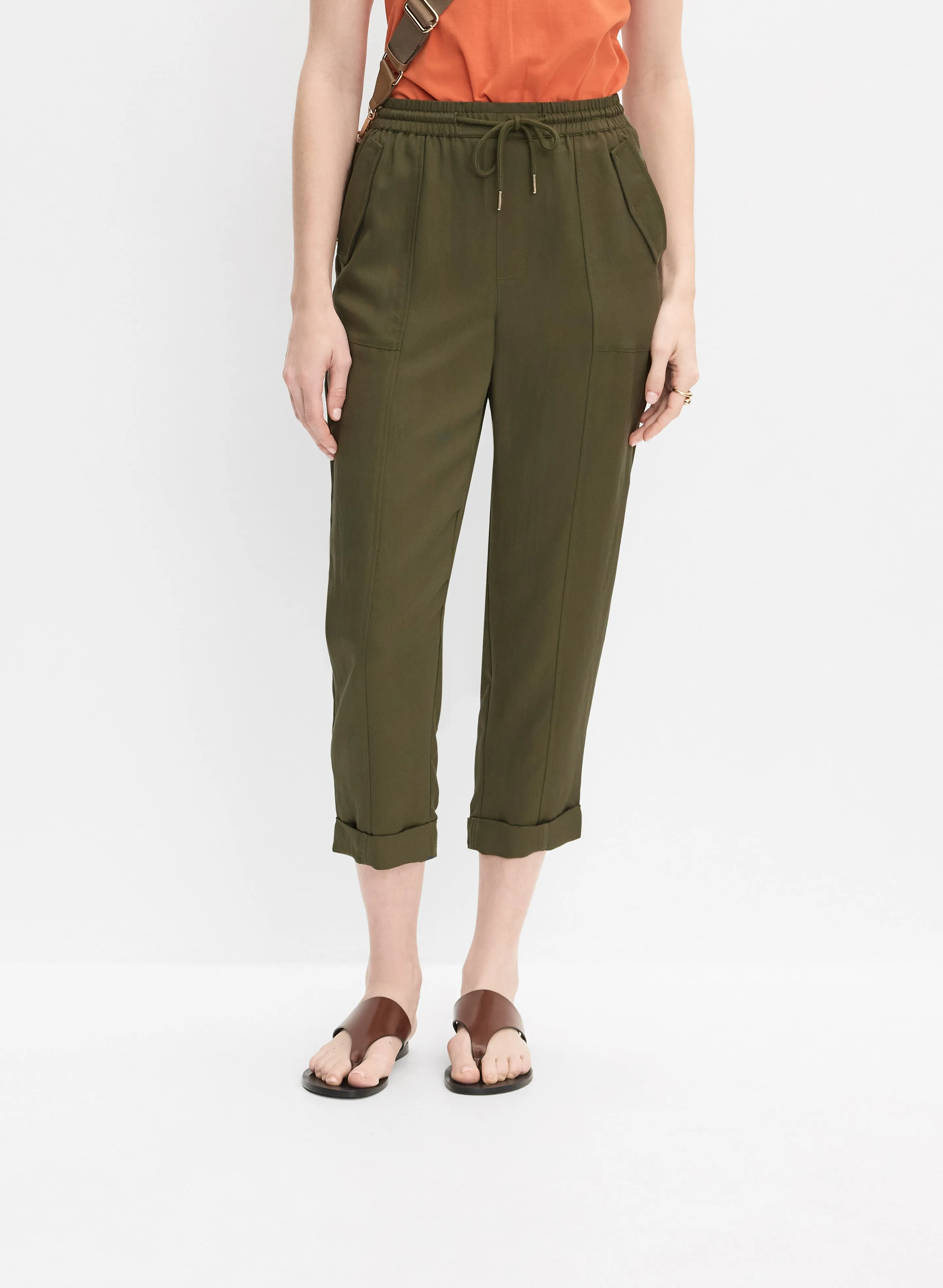 Pull-On Drawstring Capris sold by Melanie Lyne product image thumbnail 5