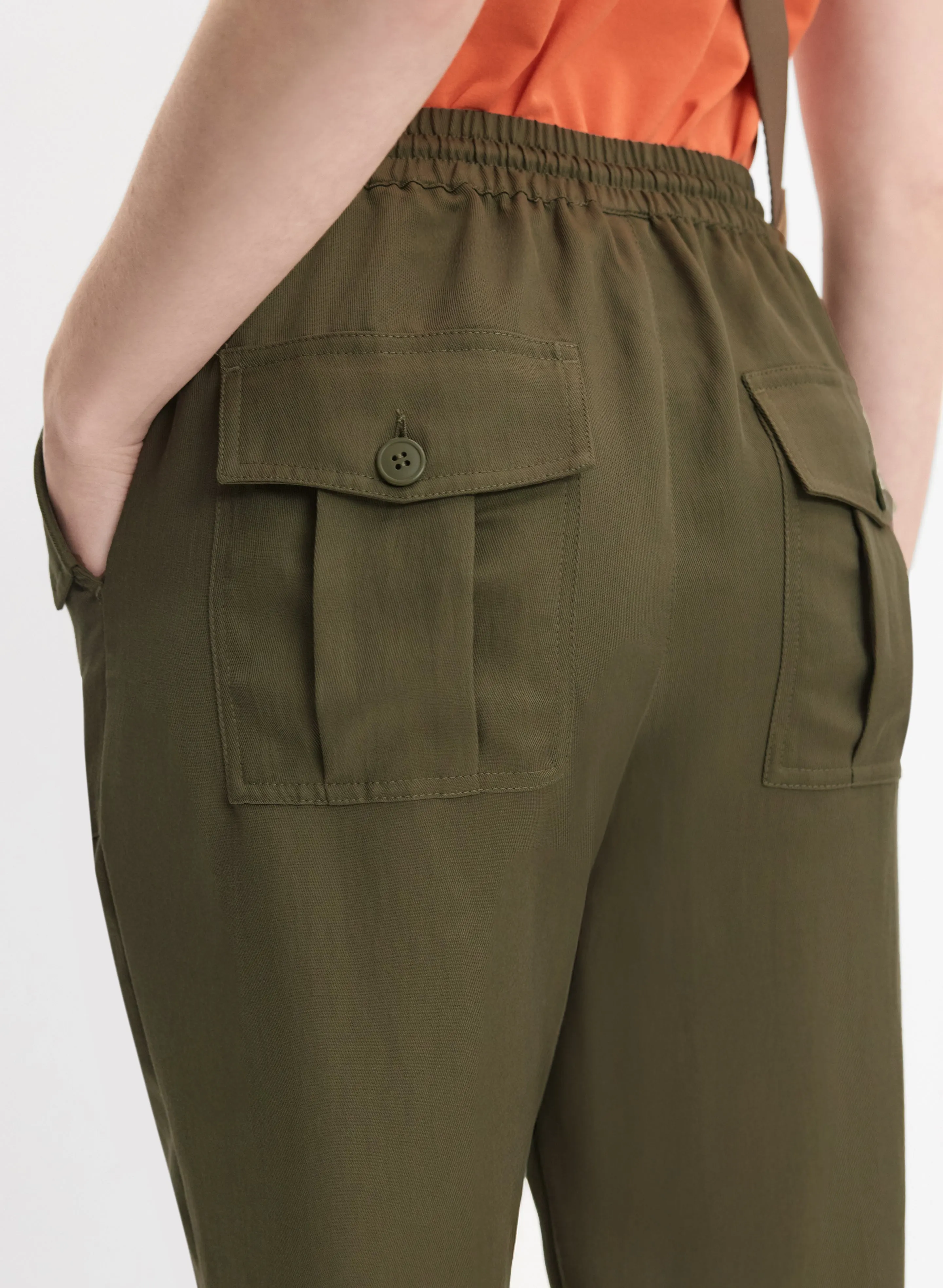 Pull-On Drawstring Capris sold by Melanie Lyne product image thumbnail 4