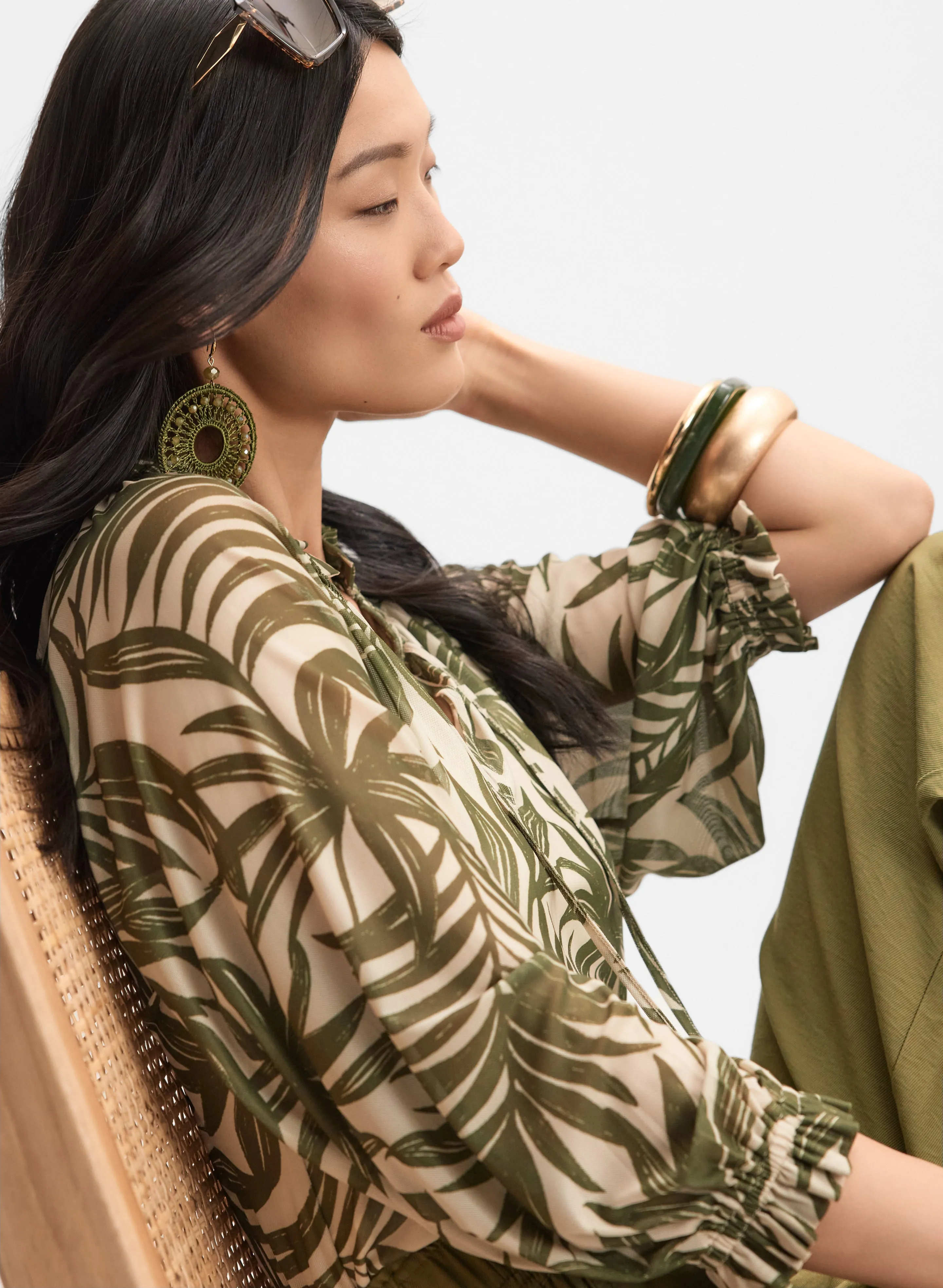 Leaf Print Top sold by Melanie Lyne product image thumbnail 4