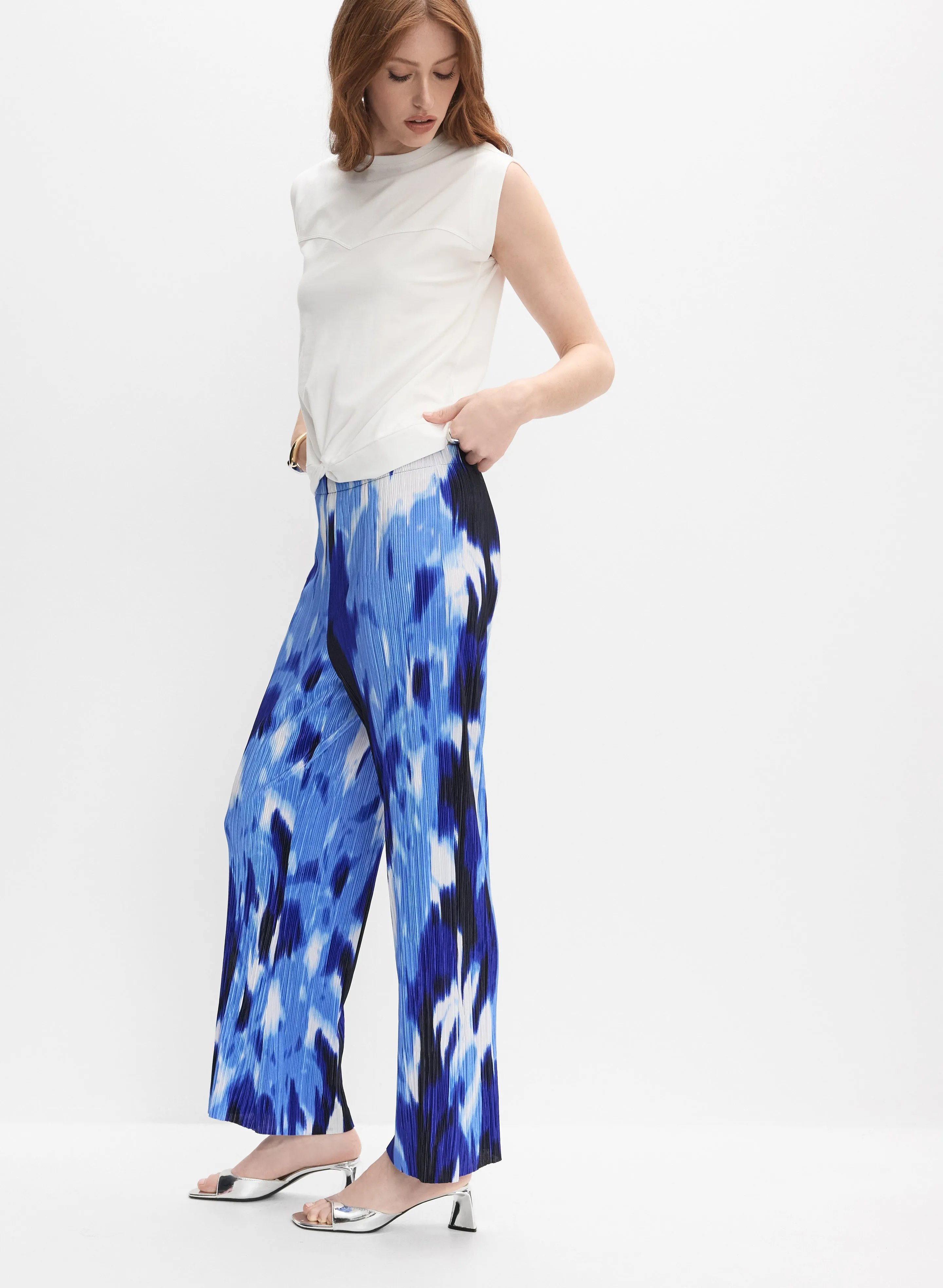 Joseph Ribkoff - Abstract Plissé Pants sold by Melanie Lyne product image thumbnail 3