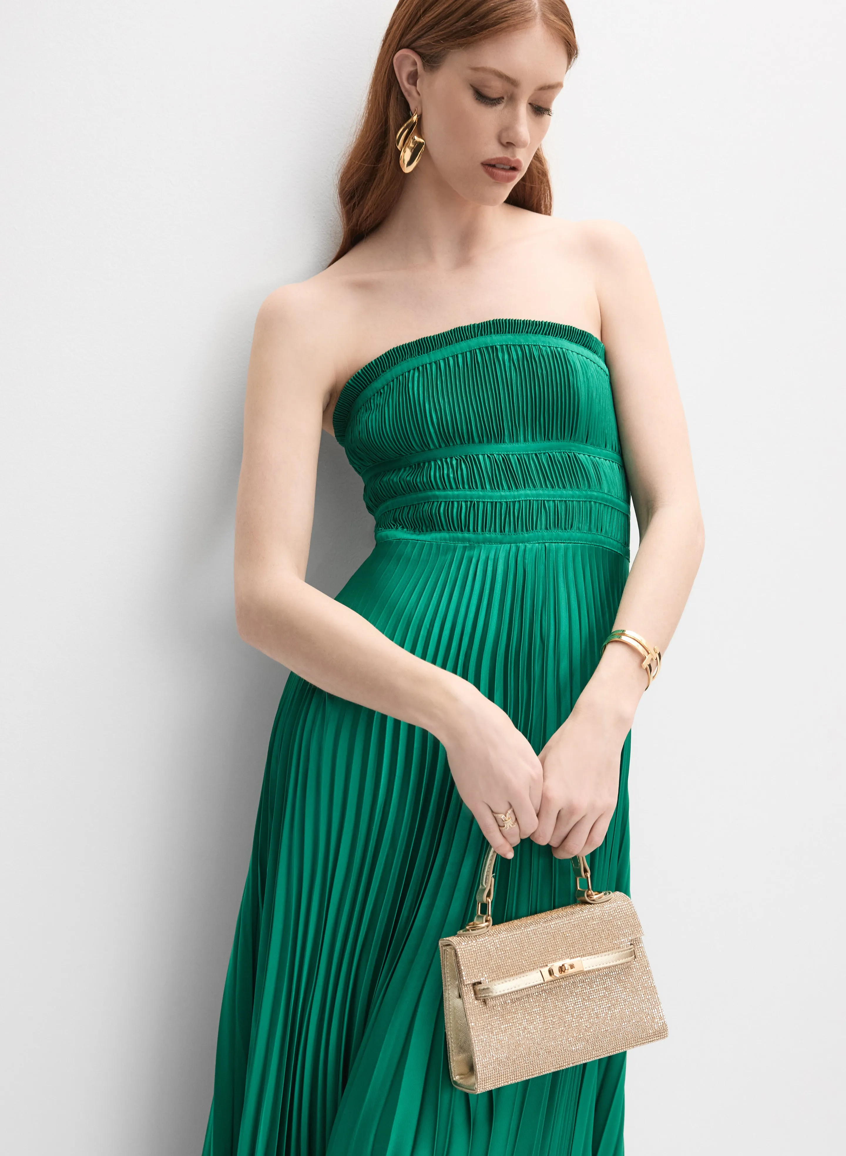 Satin Plissé Dress sold by Melanie Lyne product image thumbnail 4