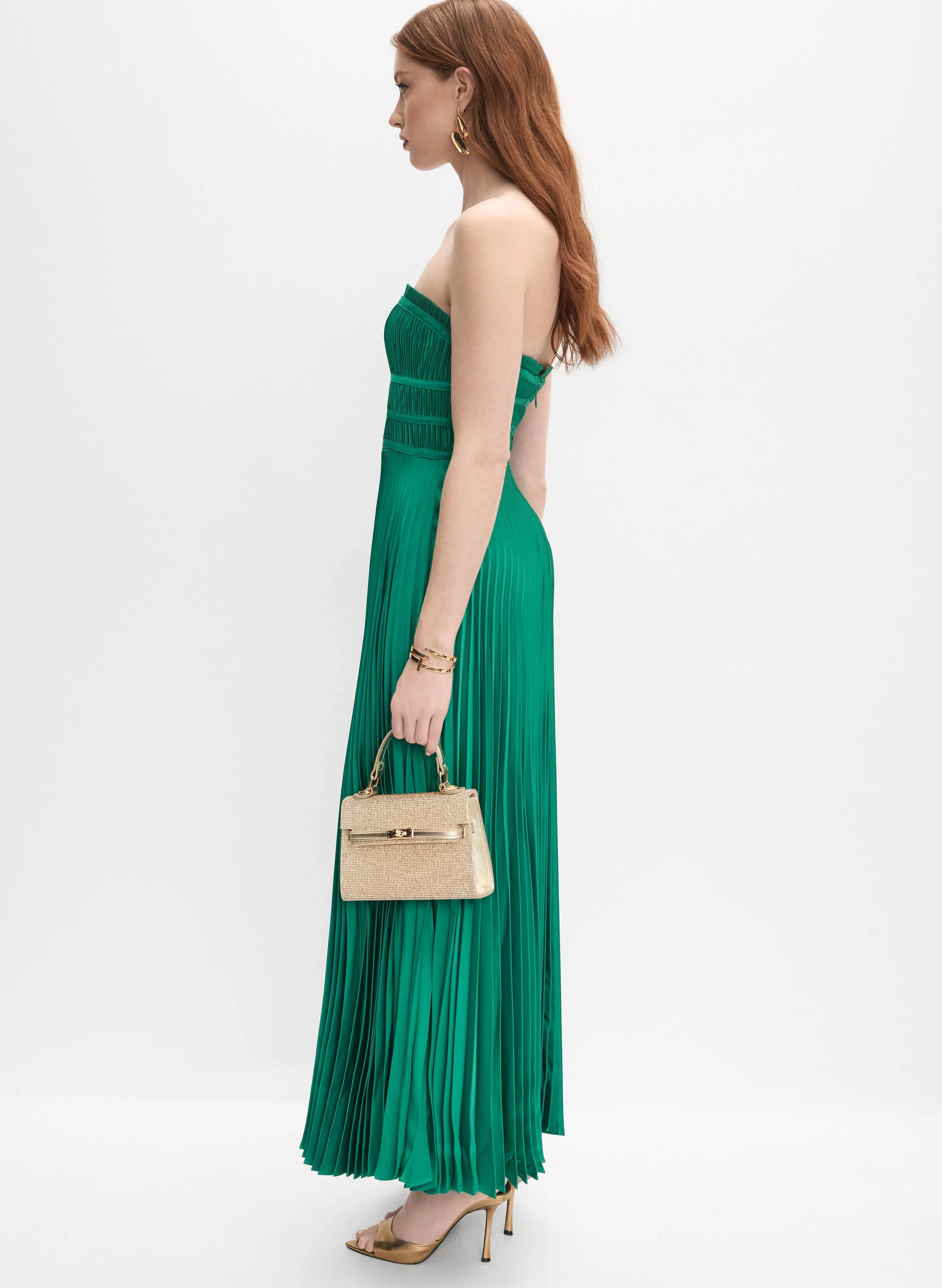 Satin Plissé Dress sold by Melanie Lyne product image thumbnail 3