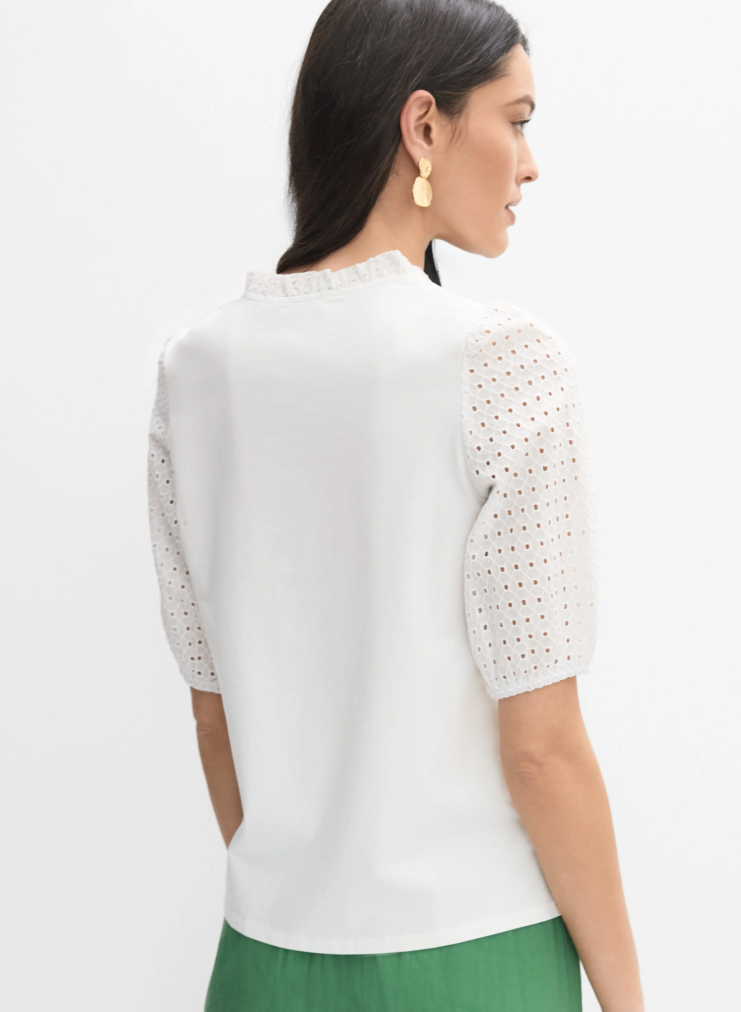 Eyelet Sleeve Top sold by Melanie Lyne product image thumbnail 4