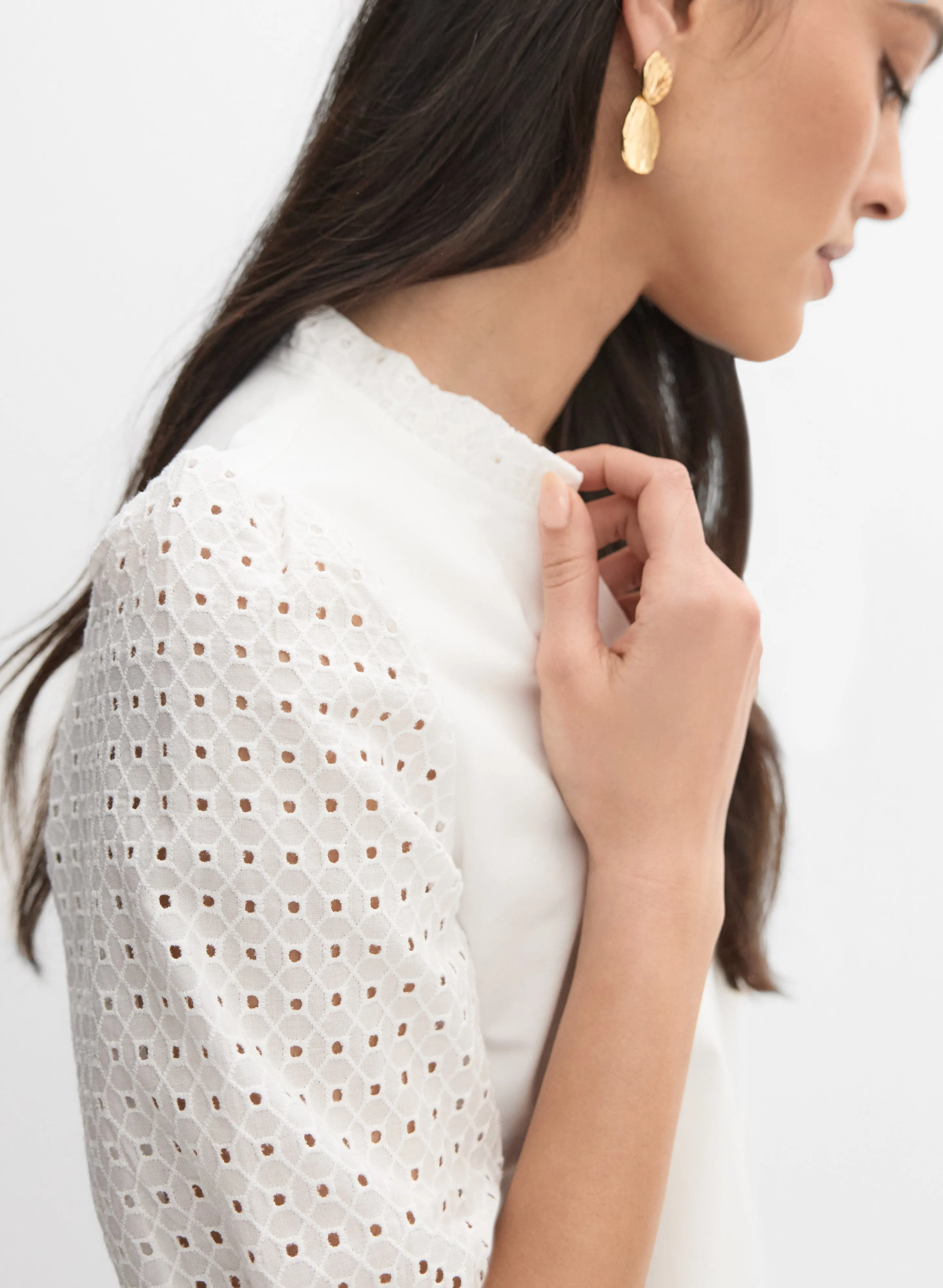 Eyelet Sleeve Top sold by Melanie Lyne product image thumbnail 2