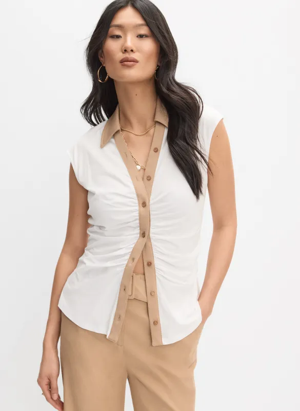 Sleeveless Ruched Top sold by Melanie Lyne