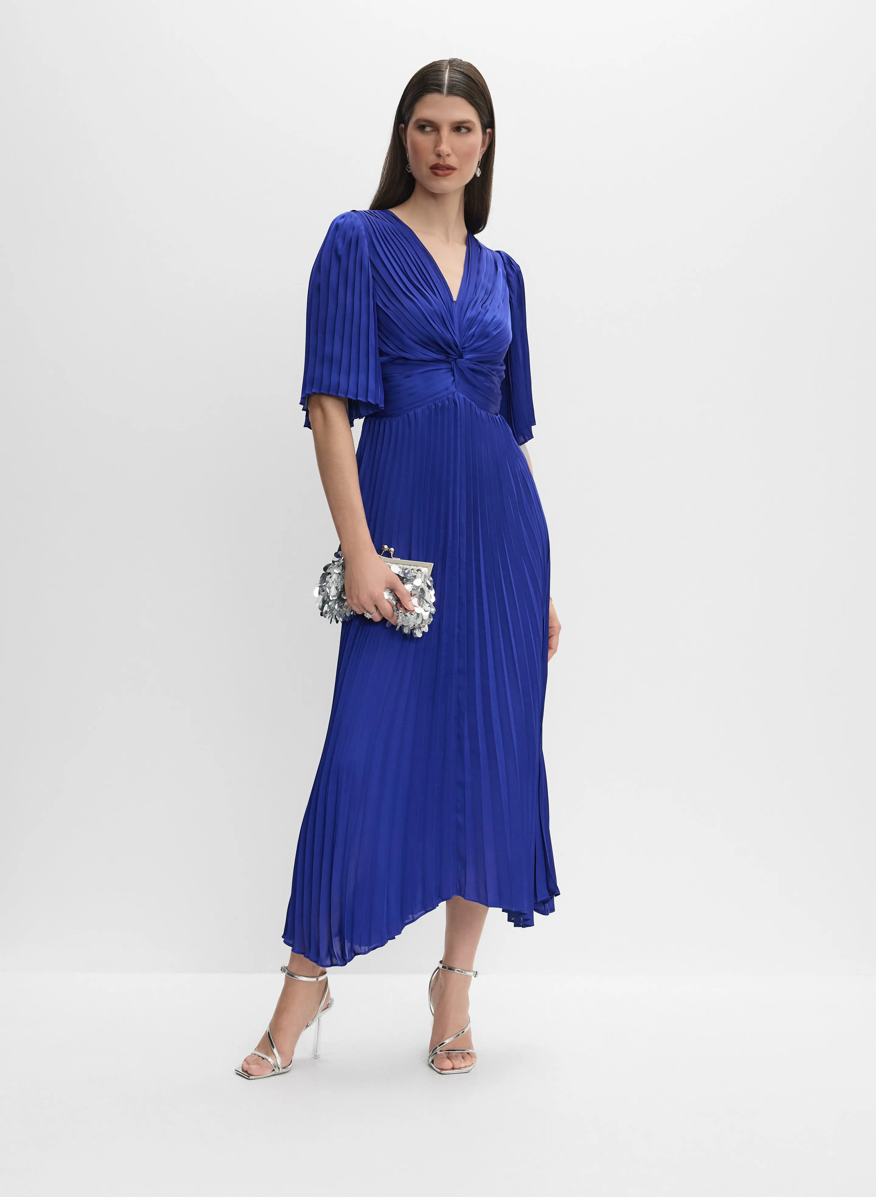 Joseph Ribkoff - Satin Plissé Dress sold by Melanie Lyne