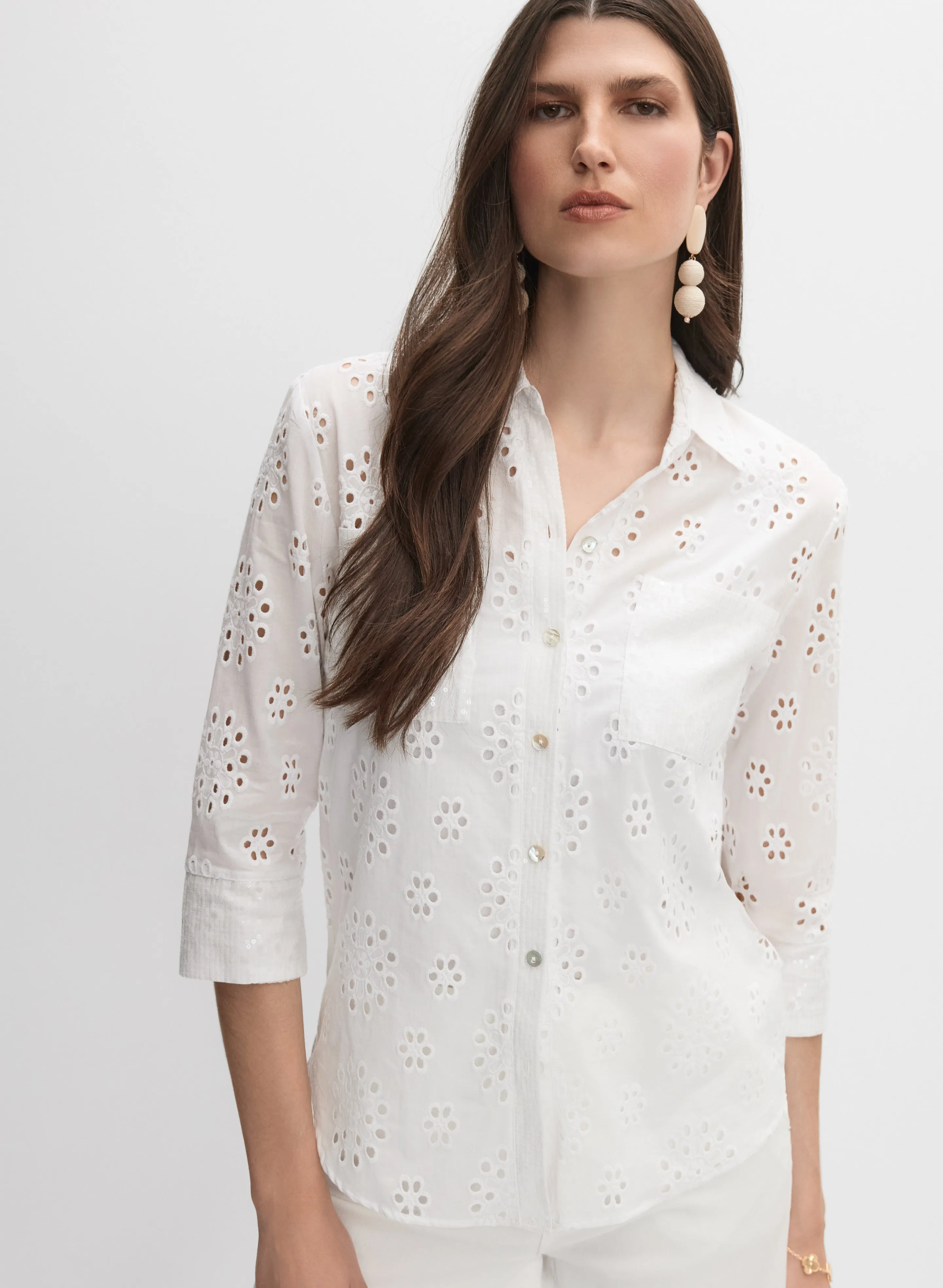 Joseph Ribkoff - Sequined Eyelet Blouse sold by Melanie Lyne product image thumbnail 4