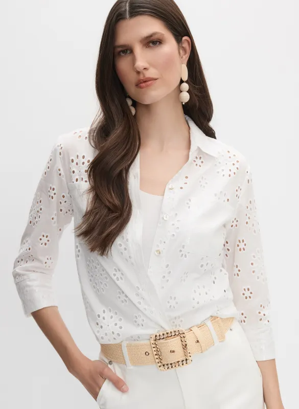 Joseph Ribkoff - Sequined Eyelet Blouse made by Melanie Lyne