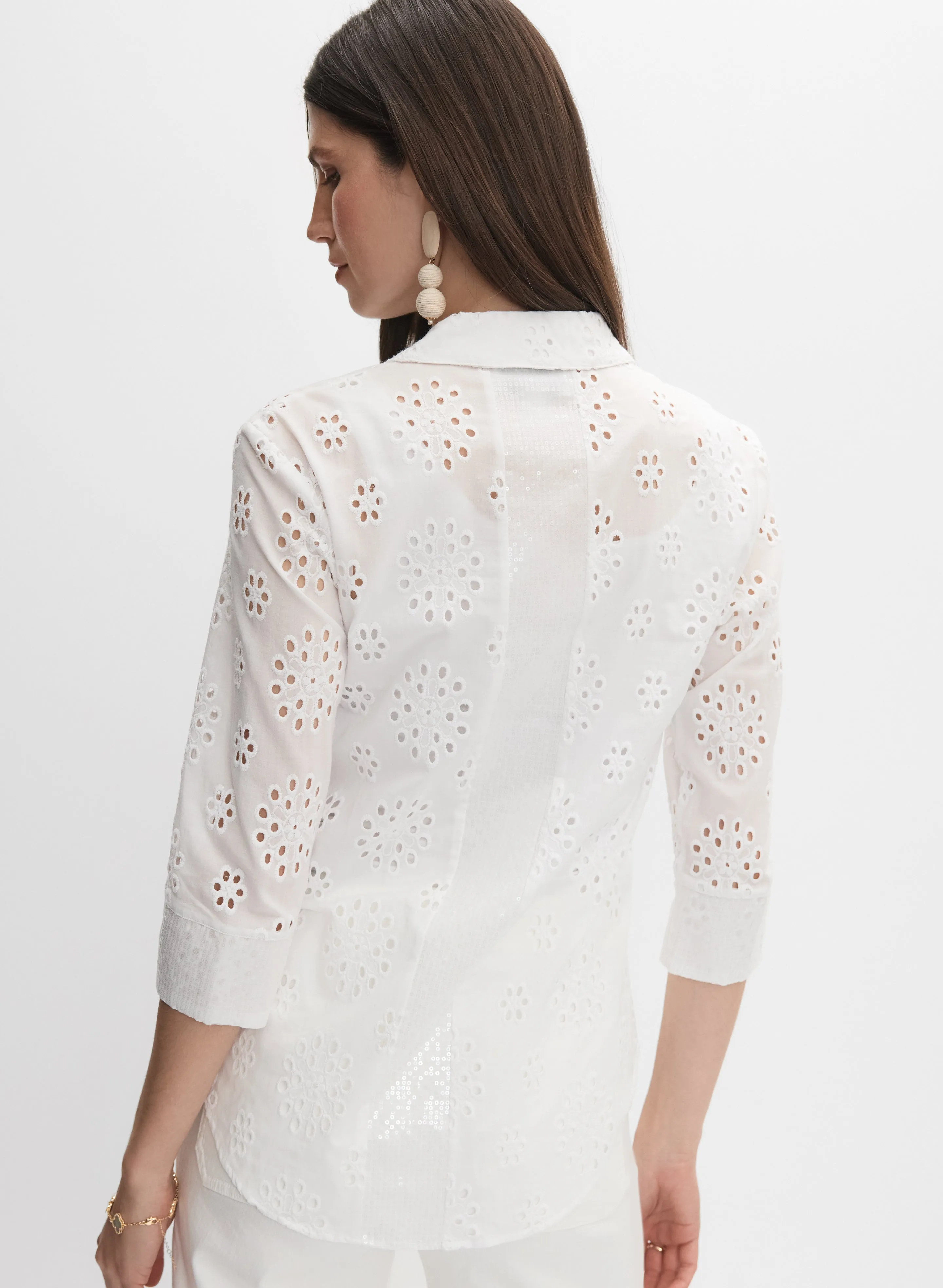 Joseph Ribkoff - Sequined Eyelet Blouse sold by Melanie Lyne product image thumbnail 5