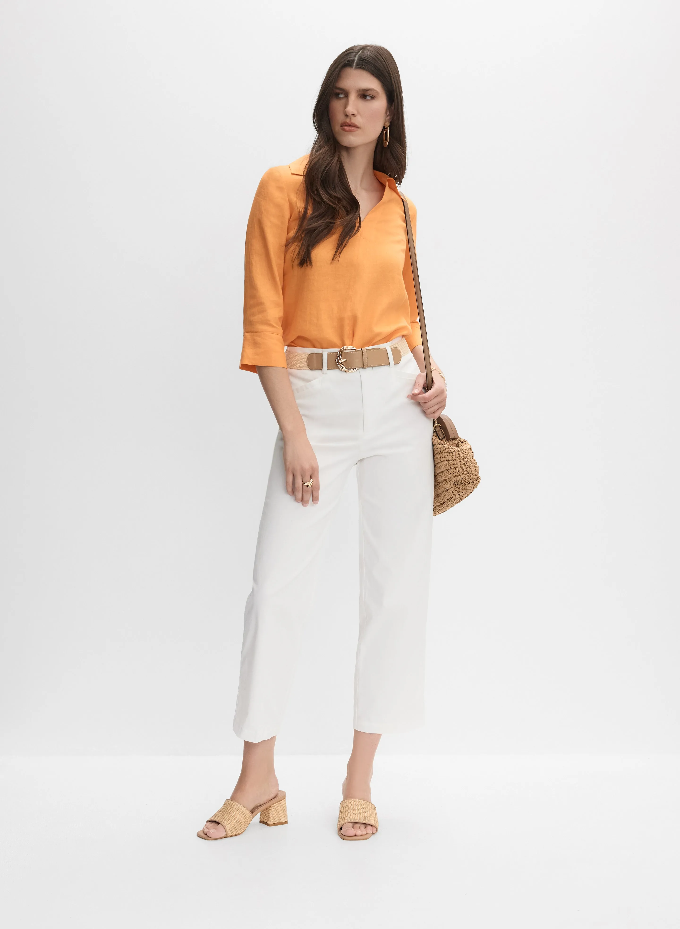 Joseph Ribkoff - Linen Polo Blouse sold by Melanie Lyne product image thumbnail 3
