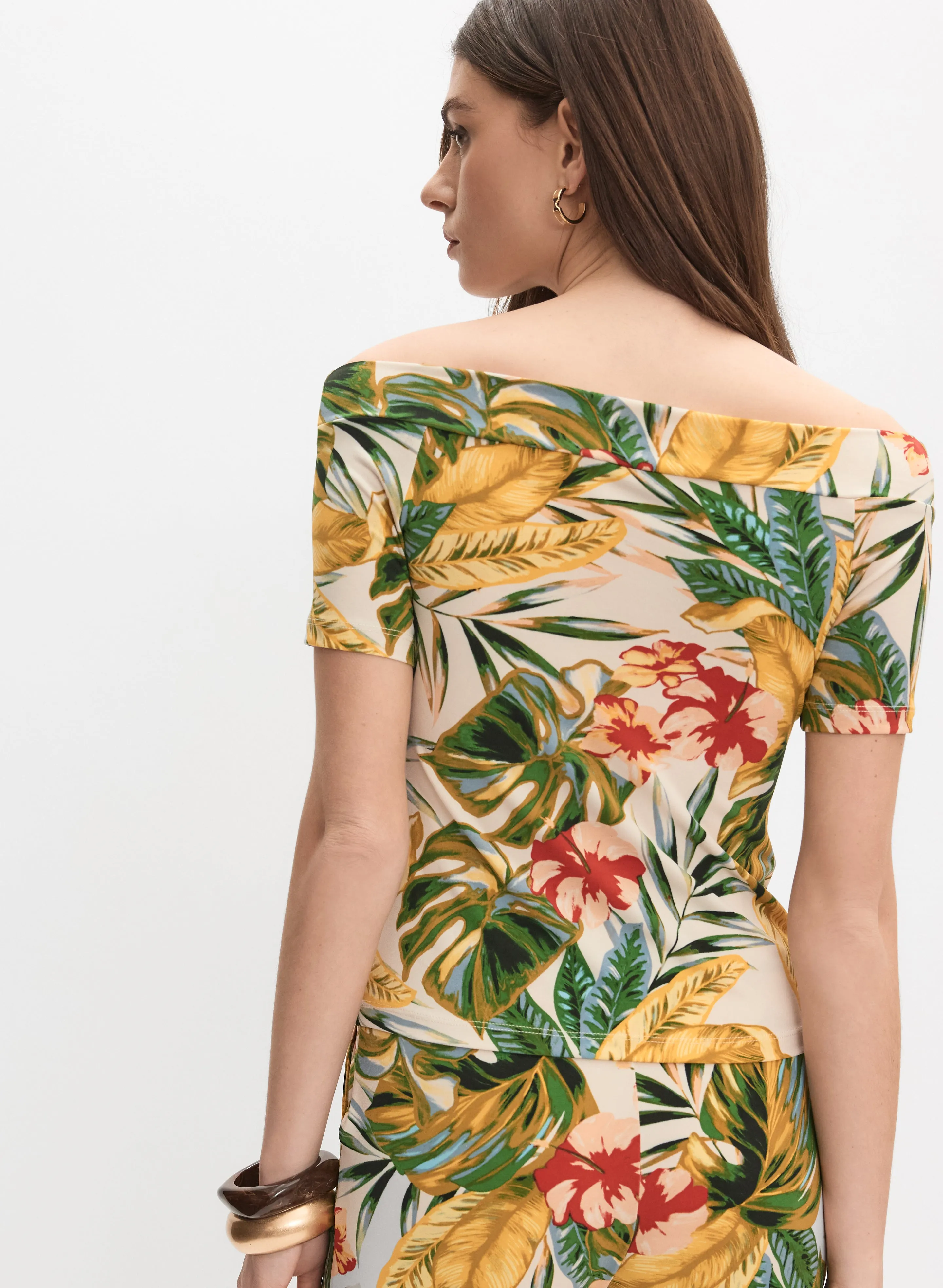 Tropical Off-Shoulder Top sold by Melanie Lyne product image thumbnail 4