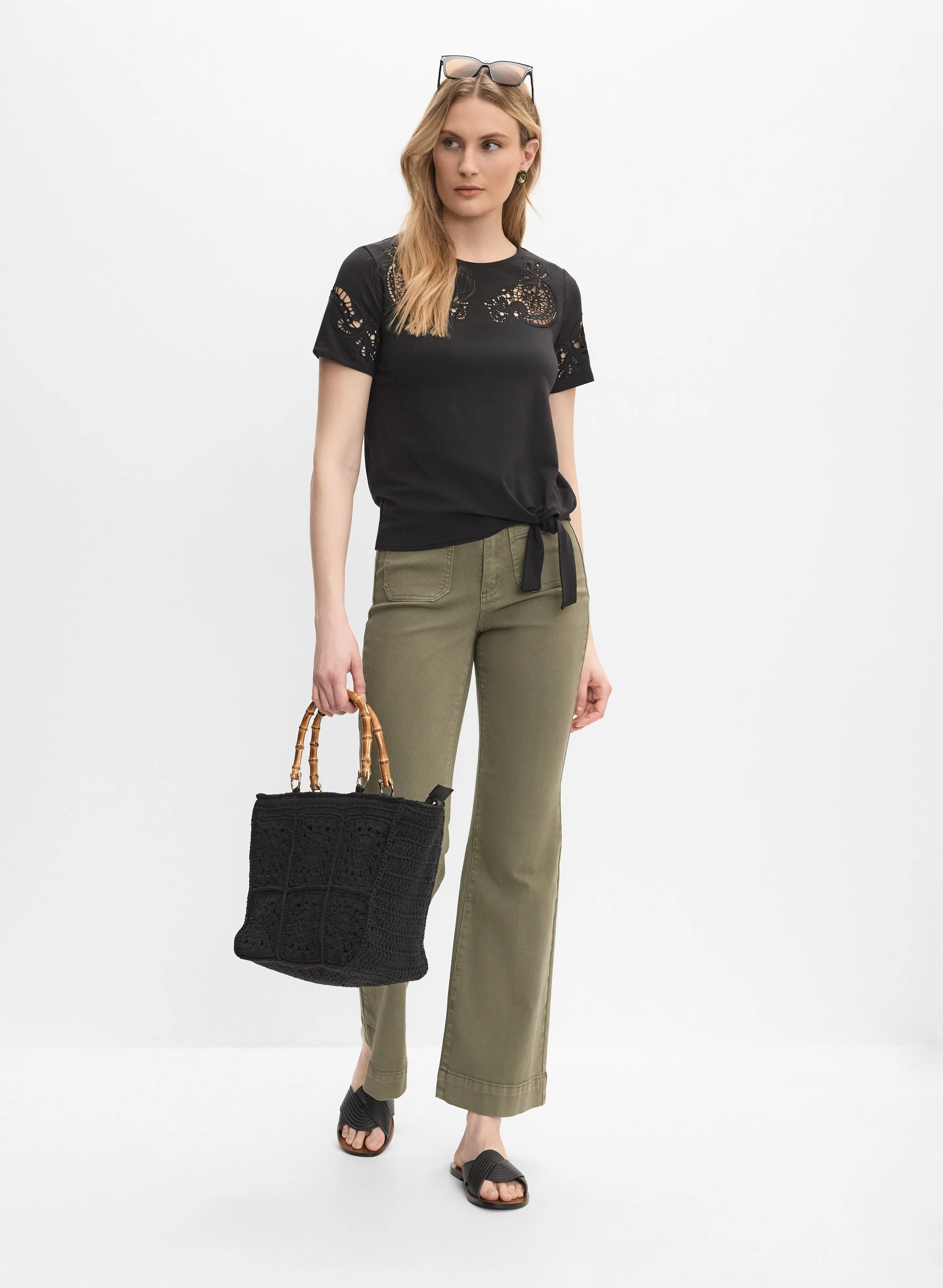 Cut-Out Embroidered T-Shirt sold by Melanie Lyne product image thumbnail 3