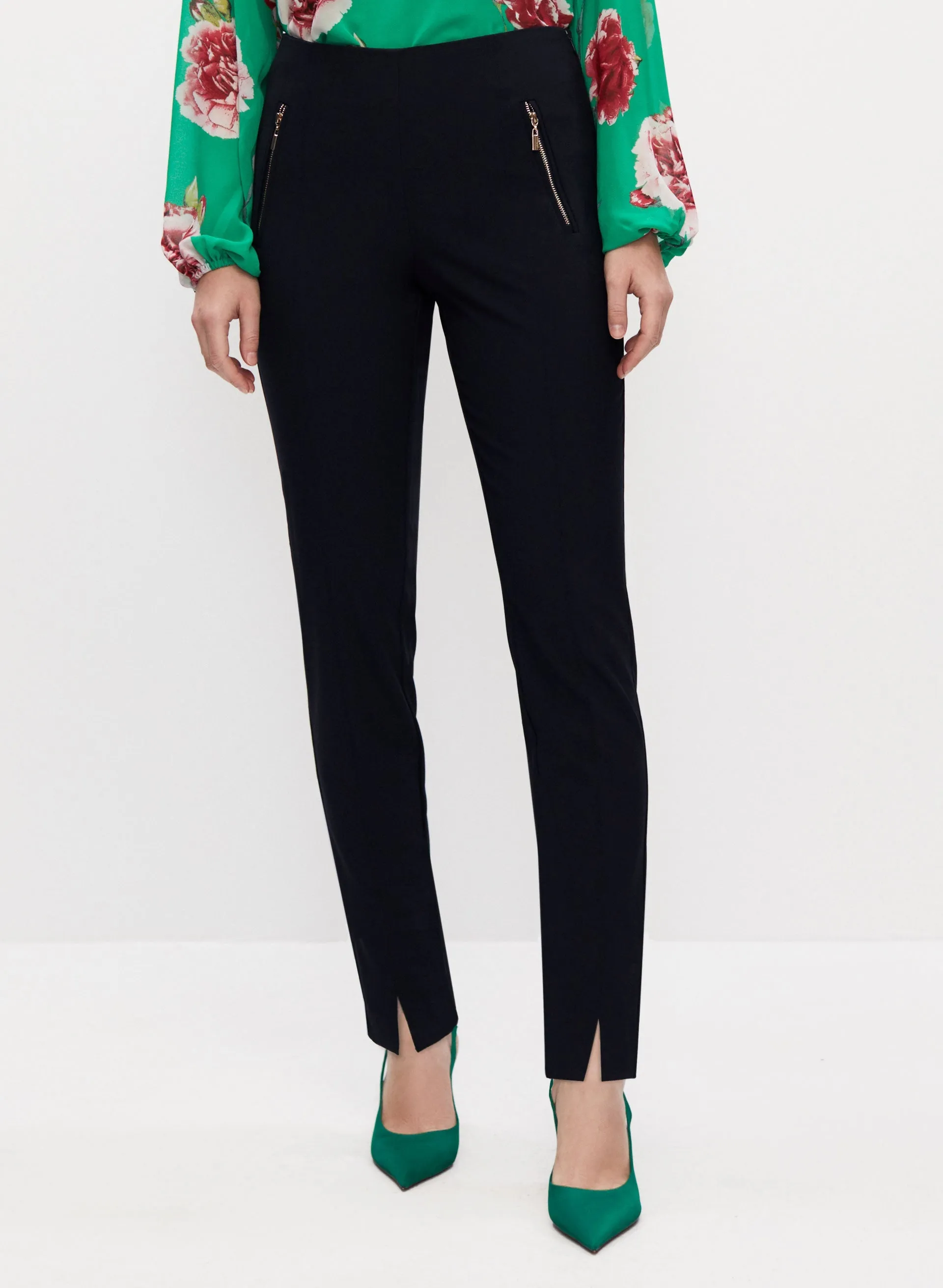 Amber Zip Detail Slim Leg Pants sold by Melanie Lyne