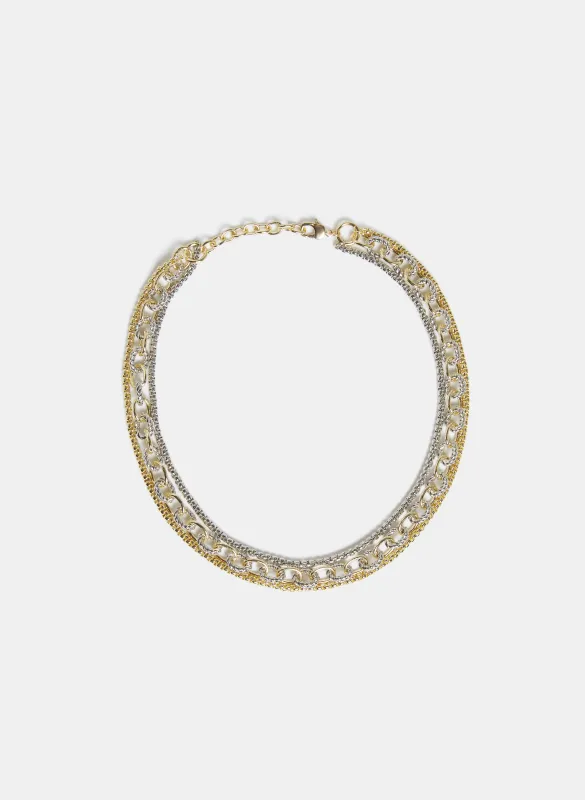 2-Toned Layered Chain Necklace sold by Melanie Lyne