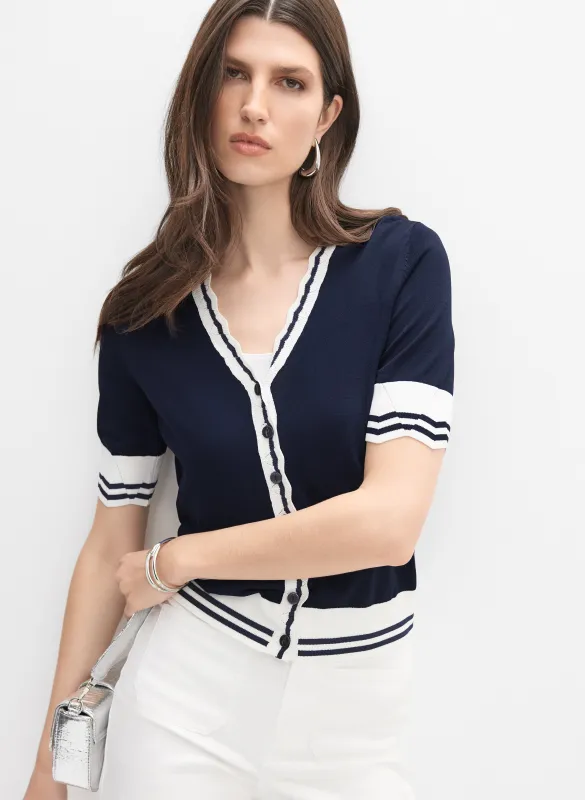 Contrast Trim Cardigan sold by Melanie Lyne