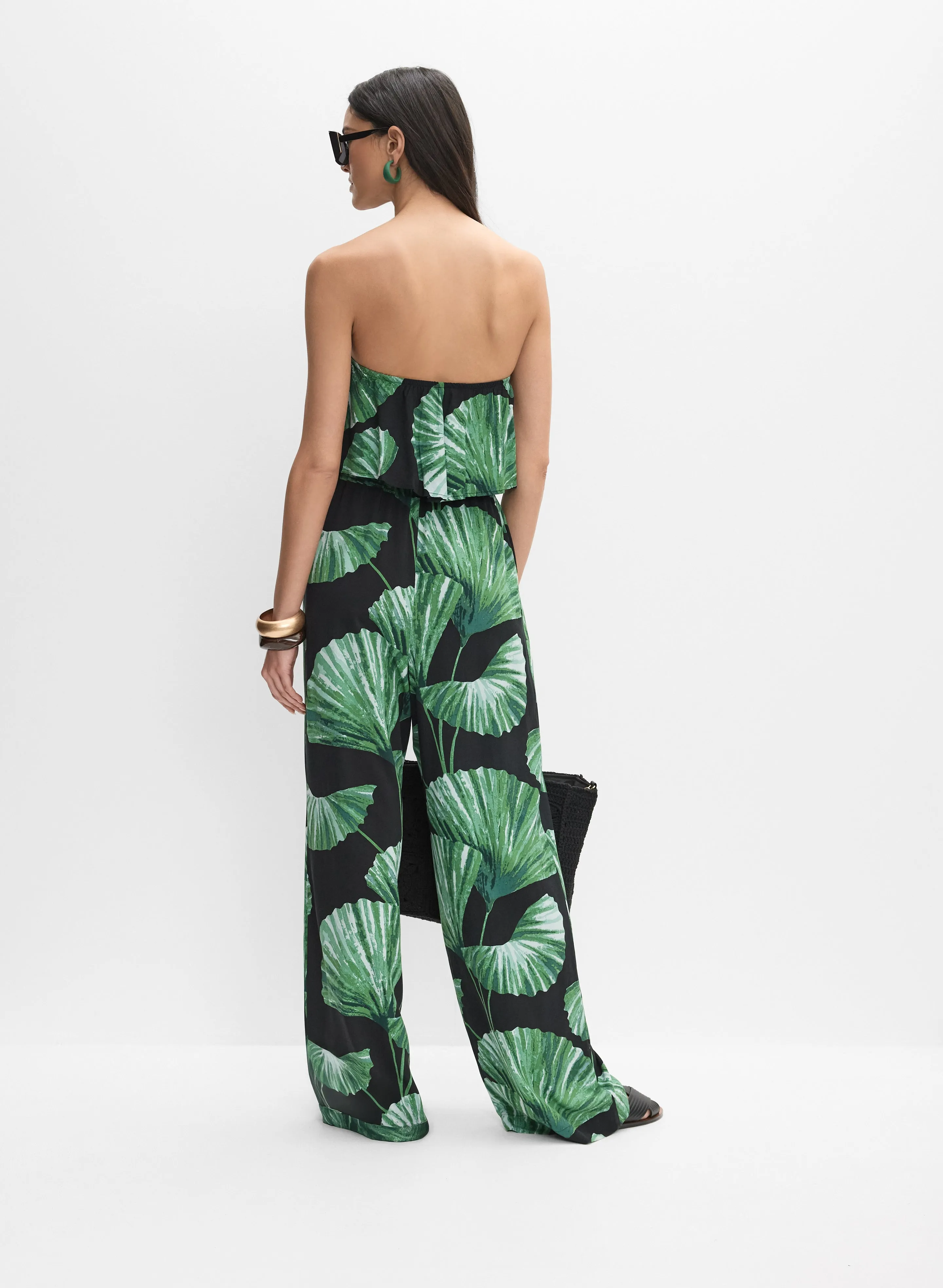 Palm Print Jumpsuit sold by Melanie Lyne product image thumbnail 3