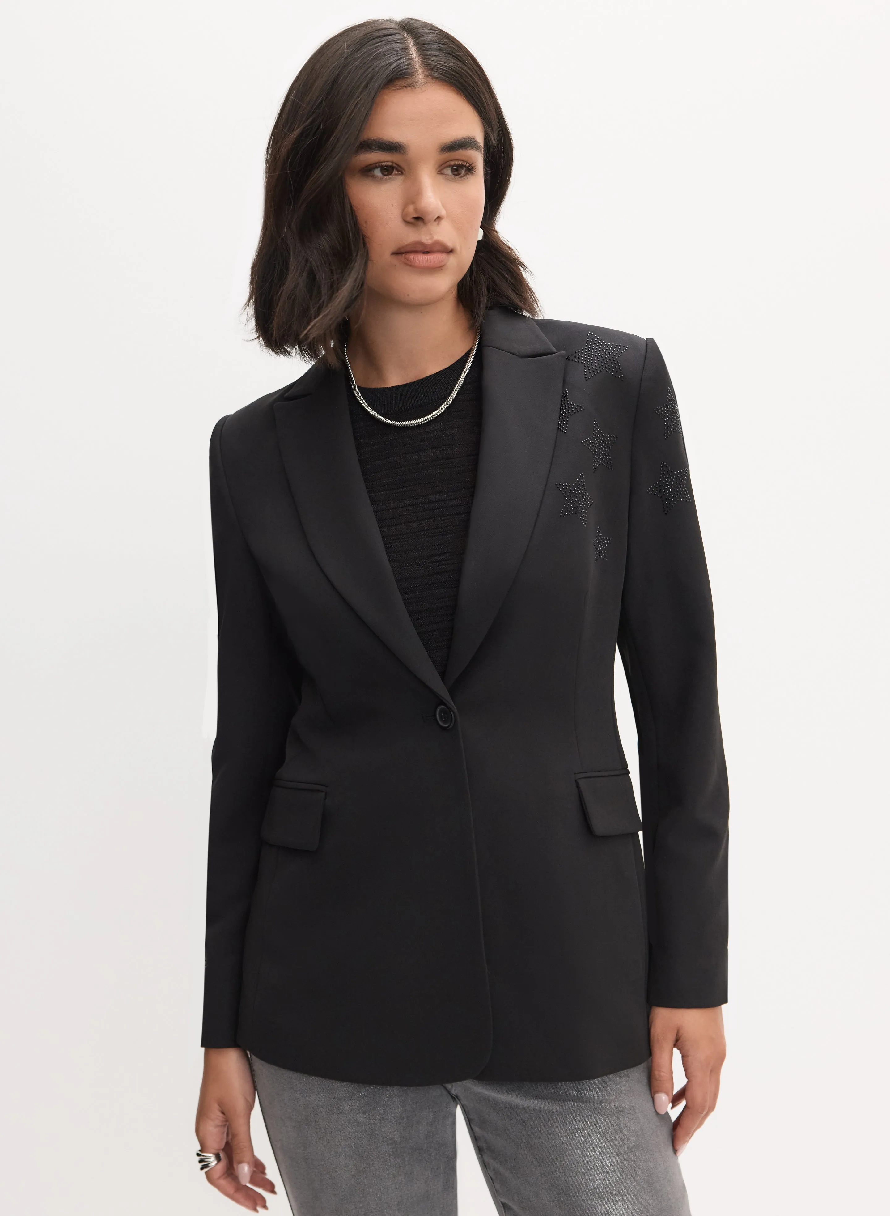 Rhinestone Star Detail Blazer sold by Melanie Lyne product image thumbnail 5