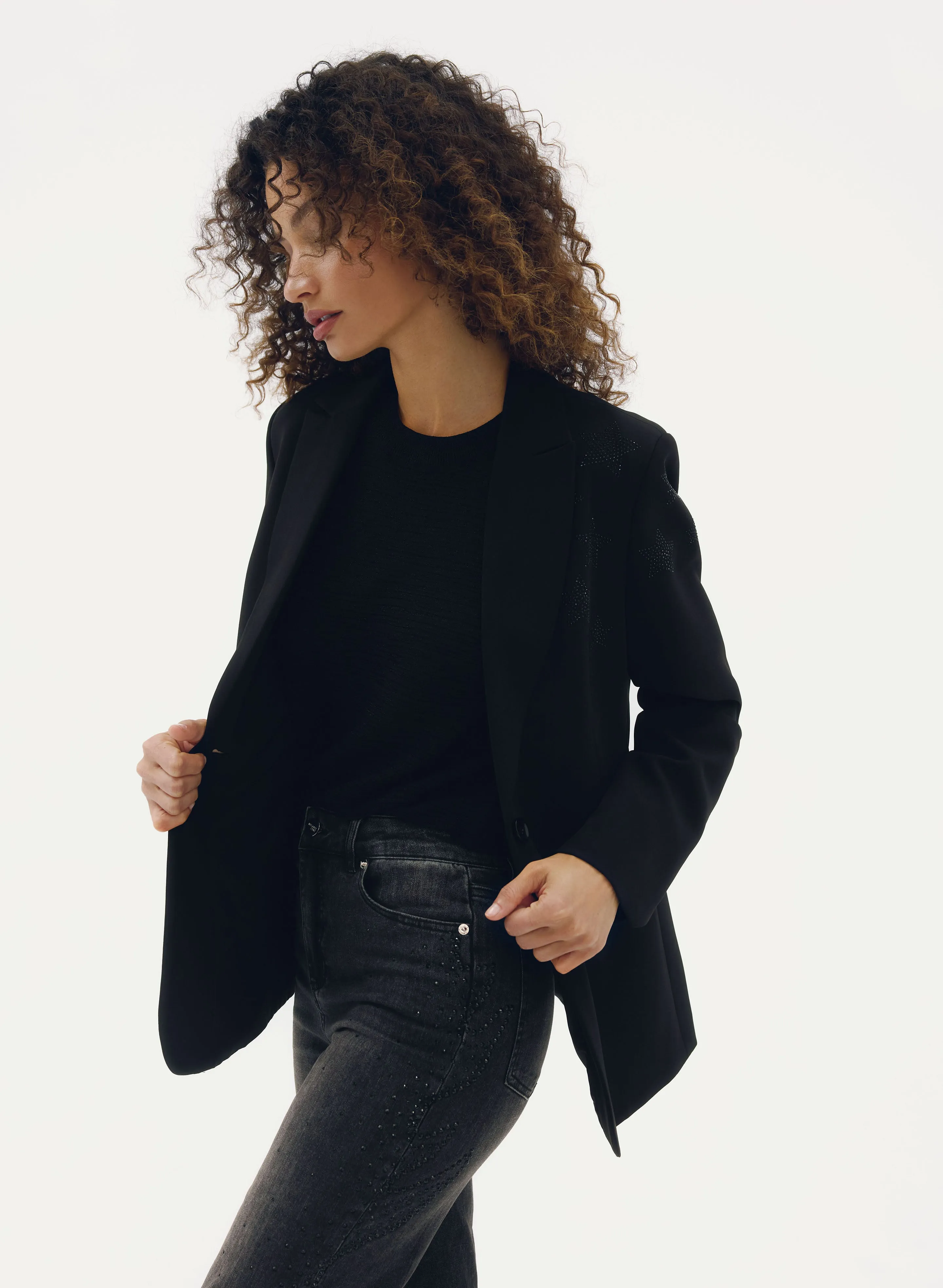 Rhinestone Star Detail Blazer sold by Melanie Lyne product image thumbnail 3