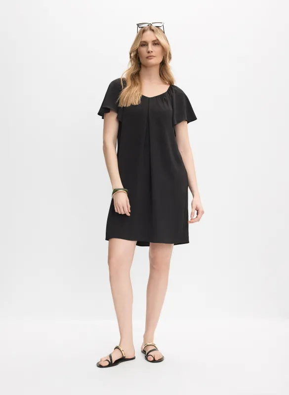 Crinkled V-Neck Dress sold by Melanie Lyne