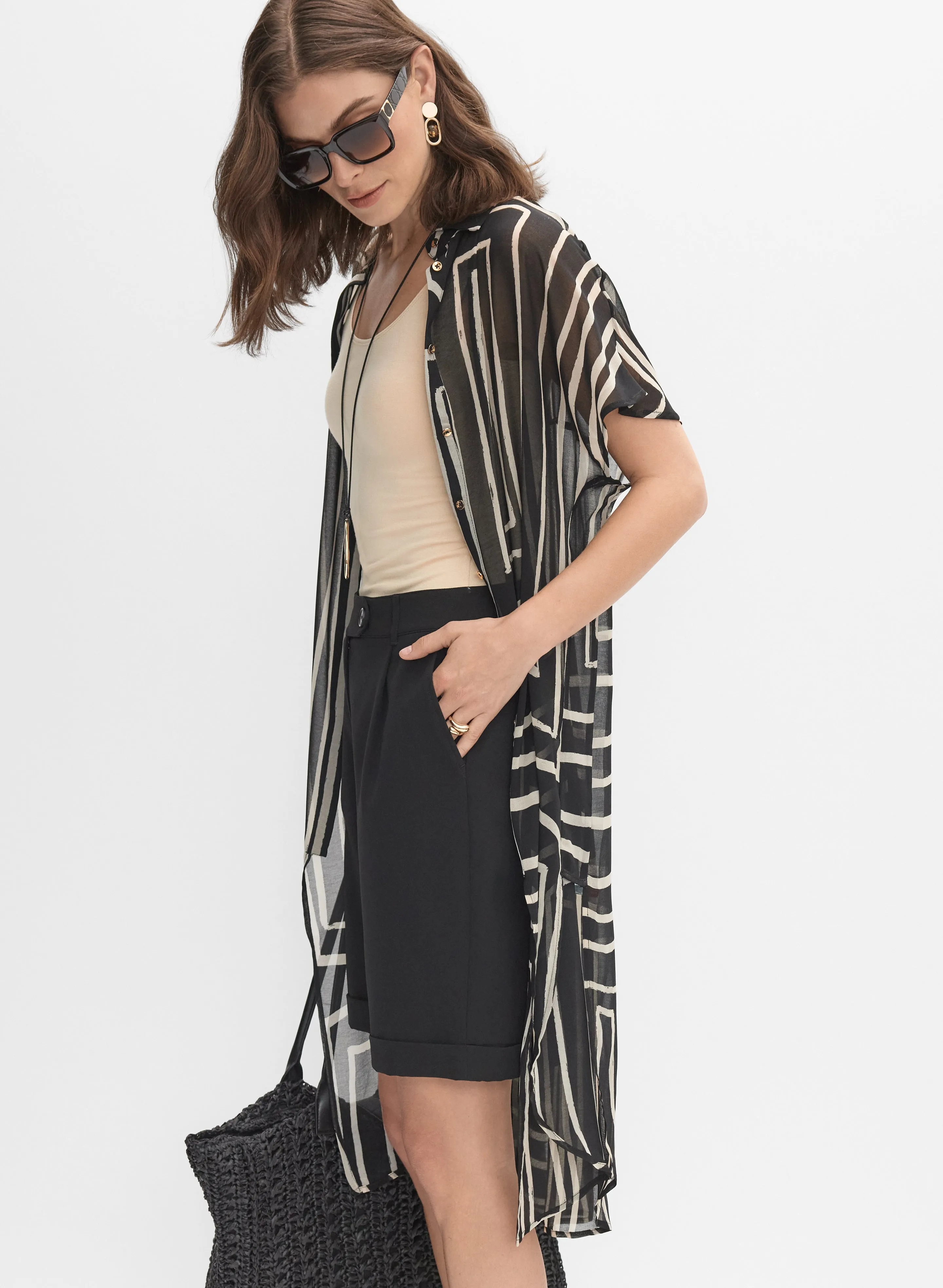 Joseph Ribkoff - Geometric Button-Down Blouse sold by Melanie Lyne product image thumbnail 5