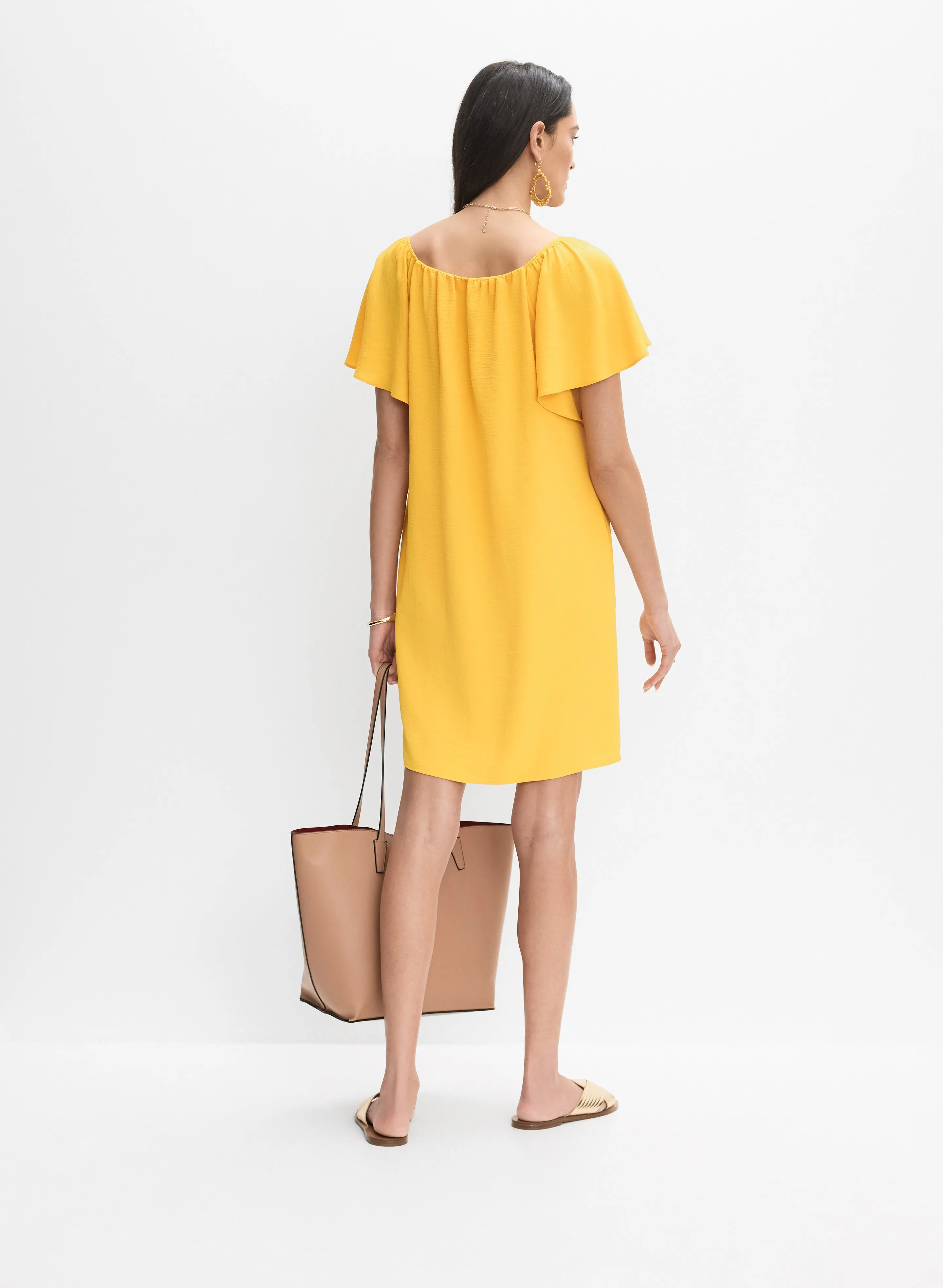 Crinkled V-Neck Dress sold by Melanie Lyne product image thumbnail 3