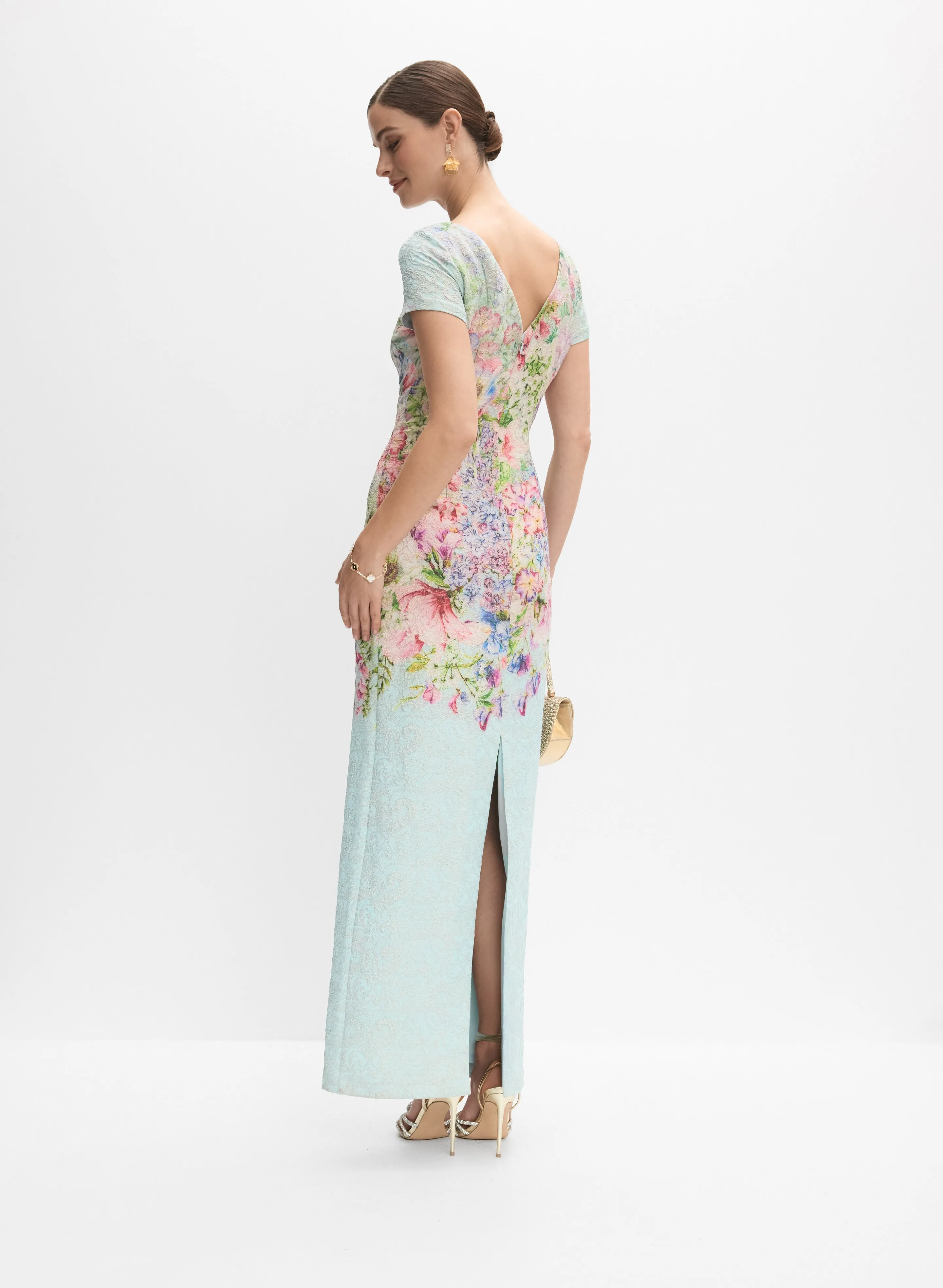 Adrianna Papell - Floral Placement Print Dress sold by Melanie Lyne product image thumbnail 5