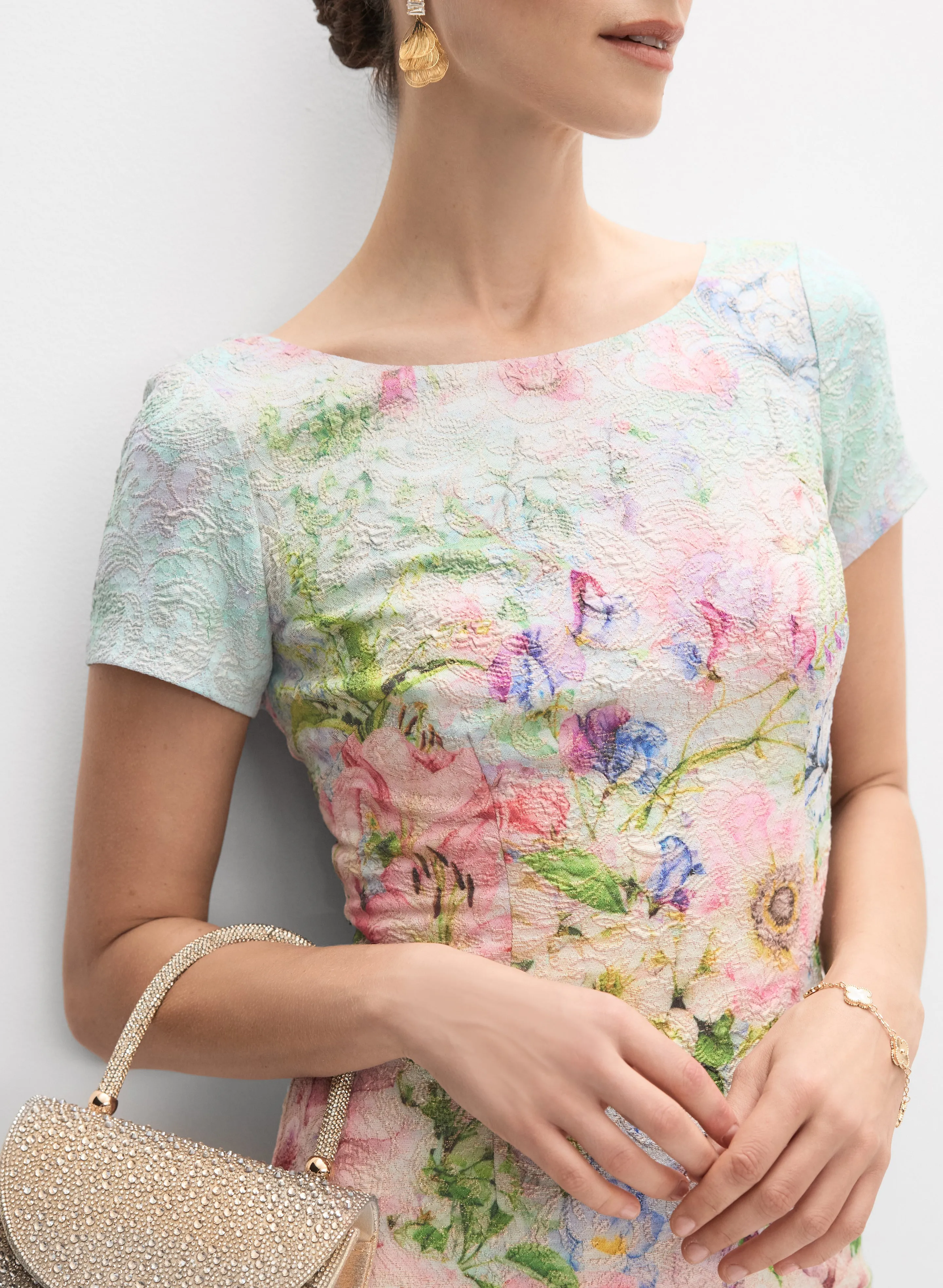 Adrianna Papell - Floral Placement Print Dress sold by Melanie Lyne product image thumbnail 2