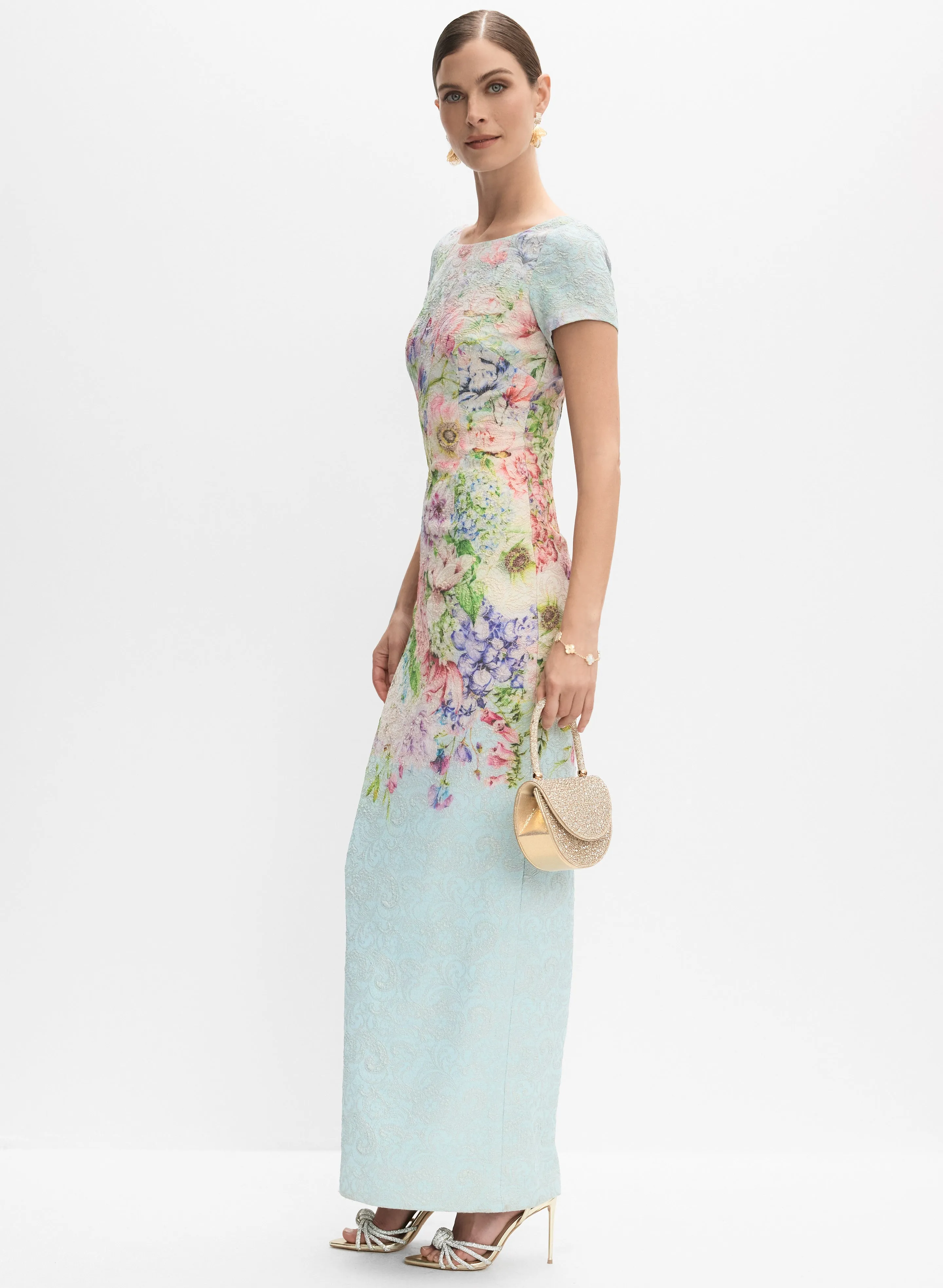 Adrianna Papell - Floral Placement Print Dress sold by Melanie Lyne product image thumbnail 3