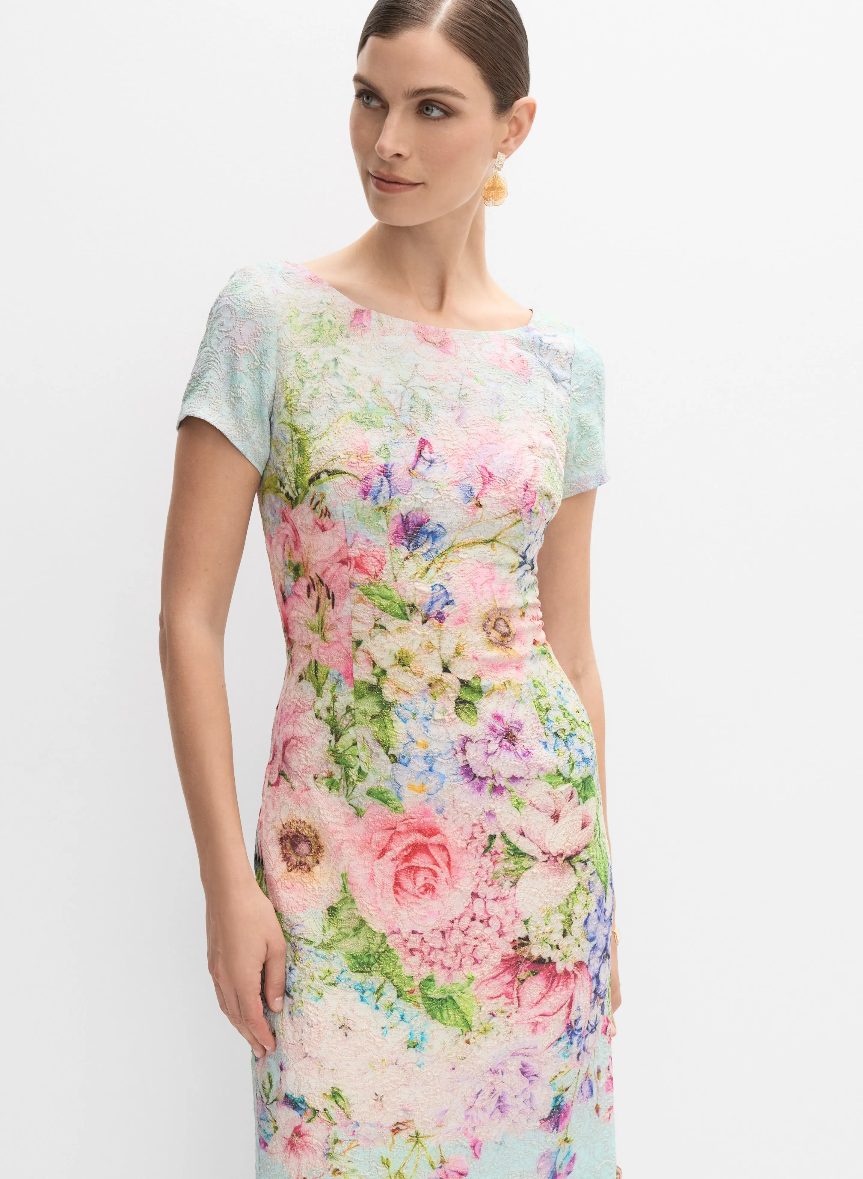 Adrianna Papell - Floral Placement Print Dress sold by Melanie Lyne product image thumbnail 4