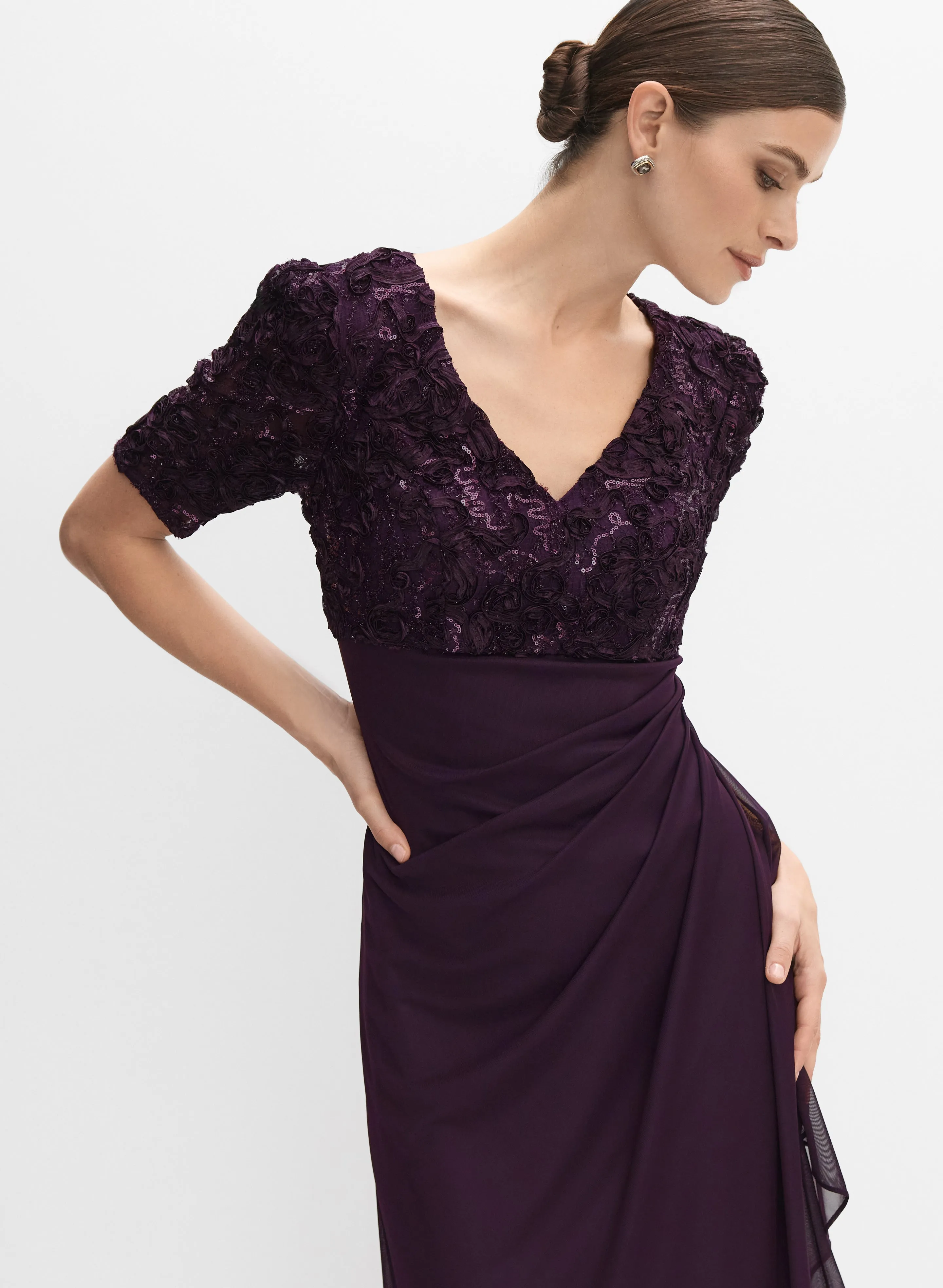 Alex Evenings - Soutache Embroidered Dress sold by Melanie Lyne product image thumbnail 4