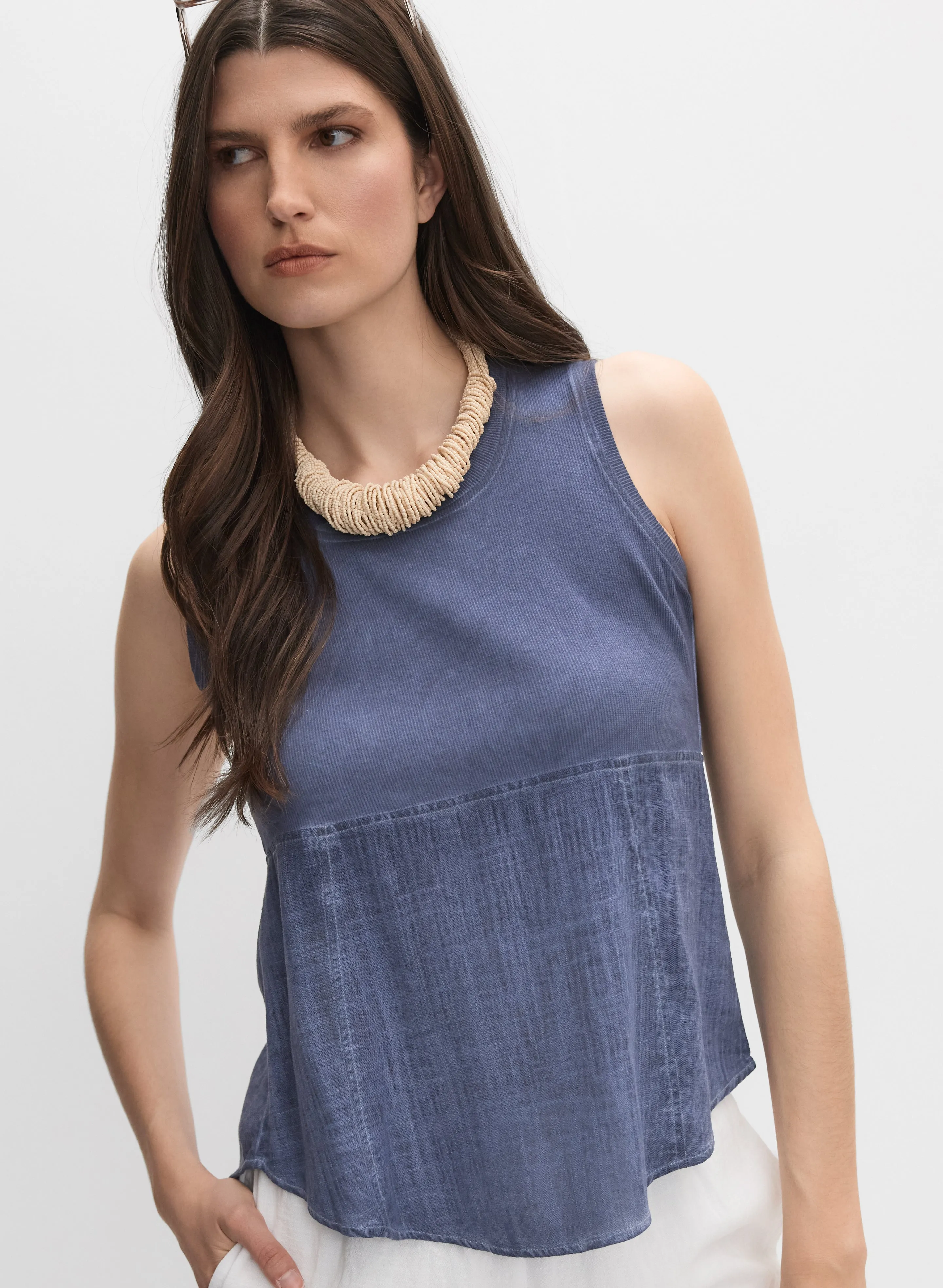 Stretch Cotton Tank Top sold by Melanie Lyne