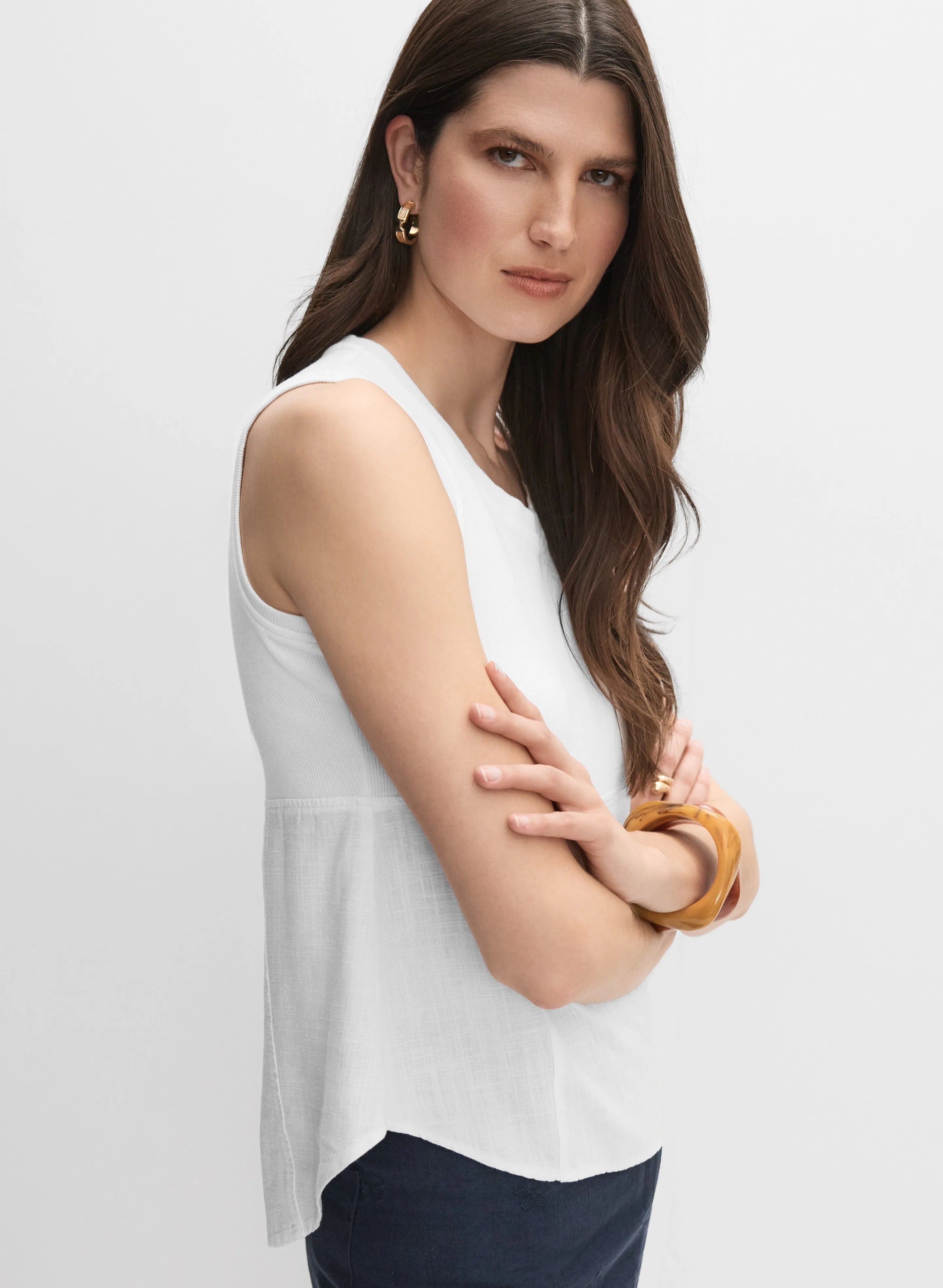 Stretch Cotton Tank Top sold by Melanie Lyne product image thumbnail 4