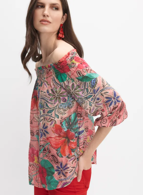 Mixed Print Off-Shoulder Blouse sold by Melanie Lyne