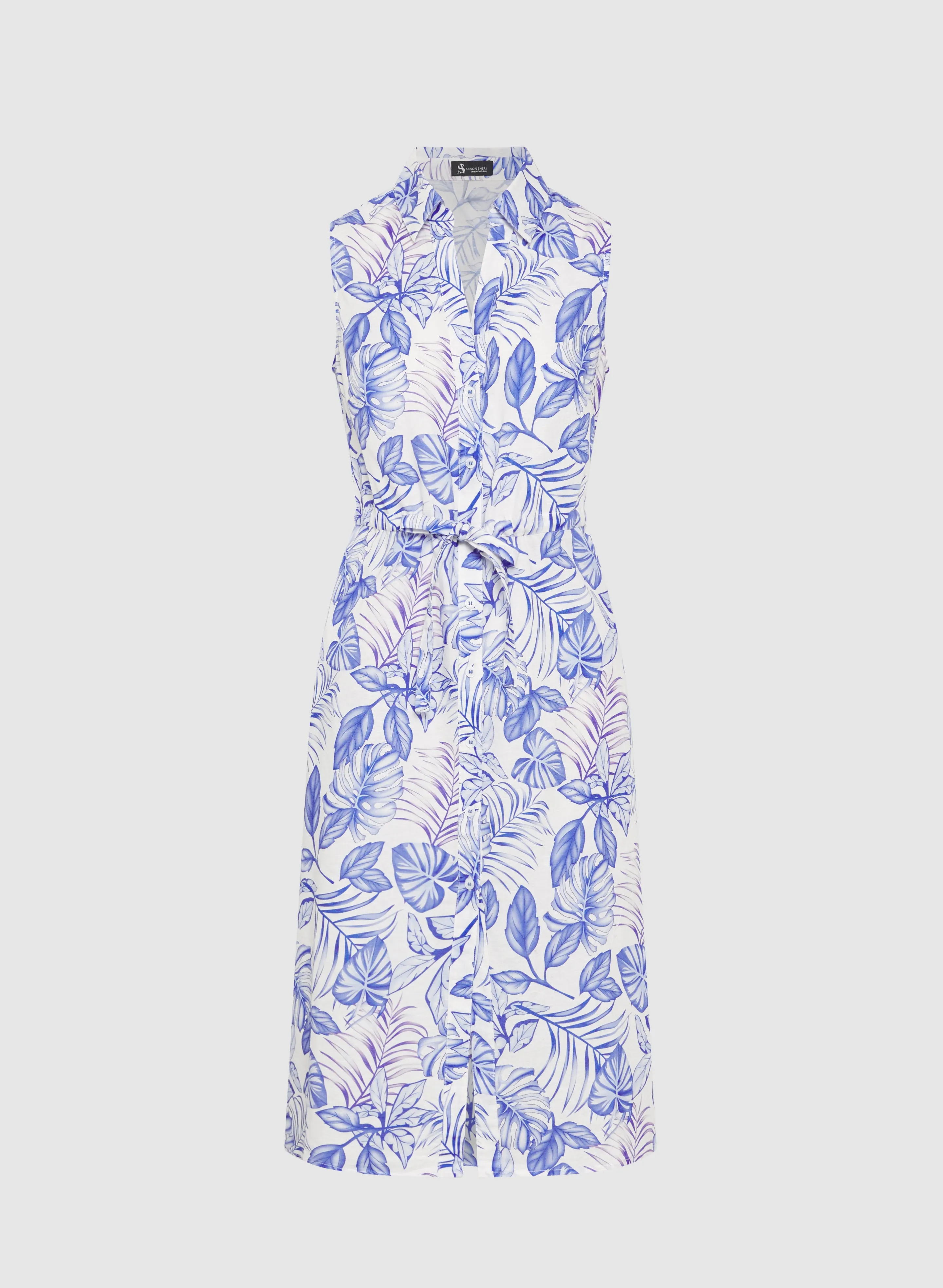 Leaf Print Linen Dress sold by Melanie Lyne product image thumbnail 5