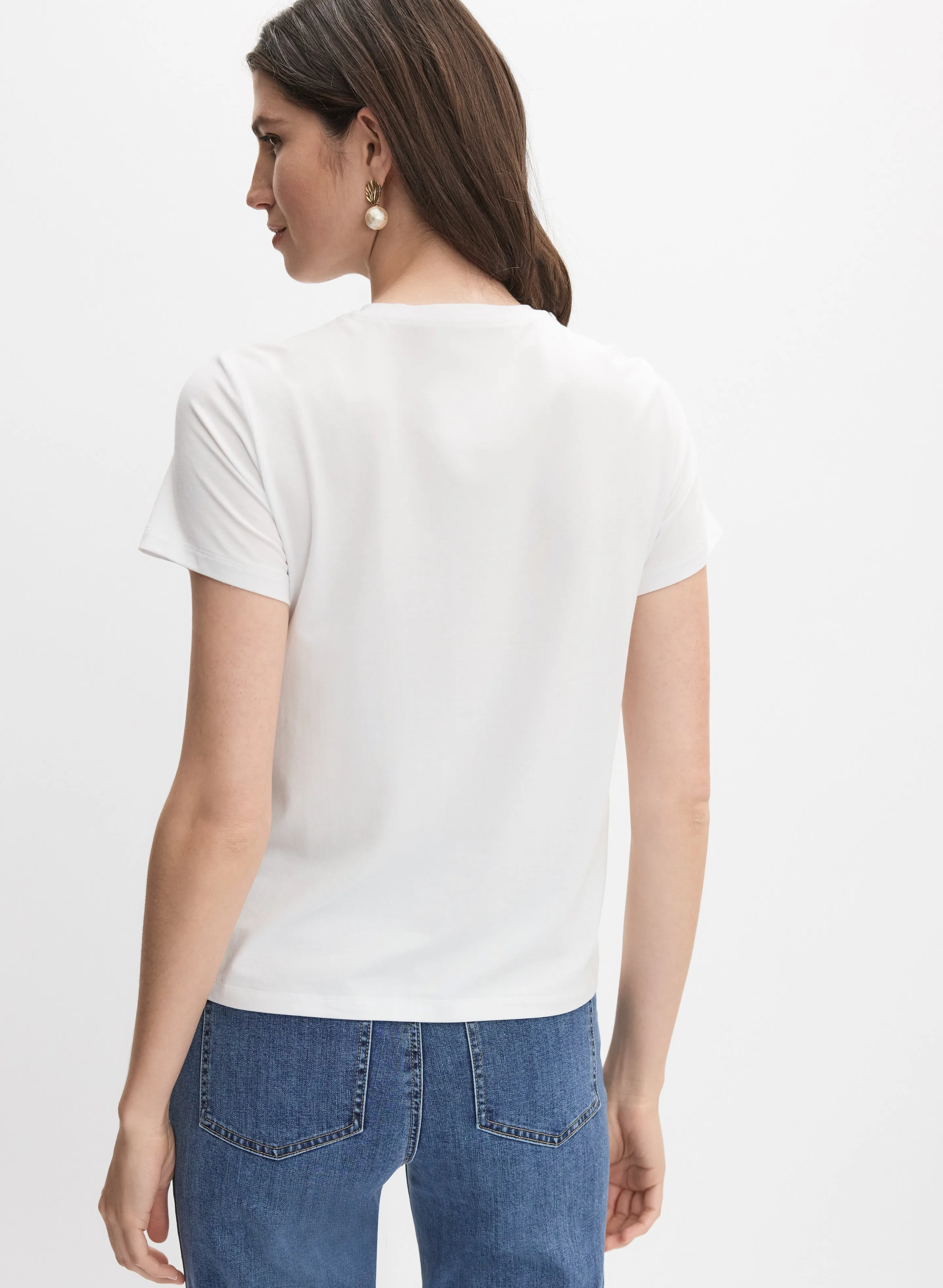 Cotton Crochet Applique T-Shirt sold by Melanie Lyne product image thumbnail 4