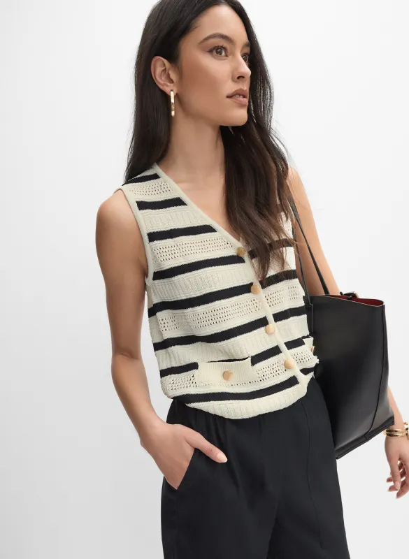 Striped Knit Vest sold by Melanie Lyne
