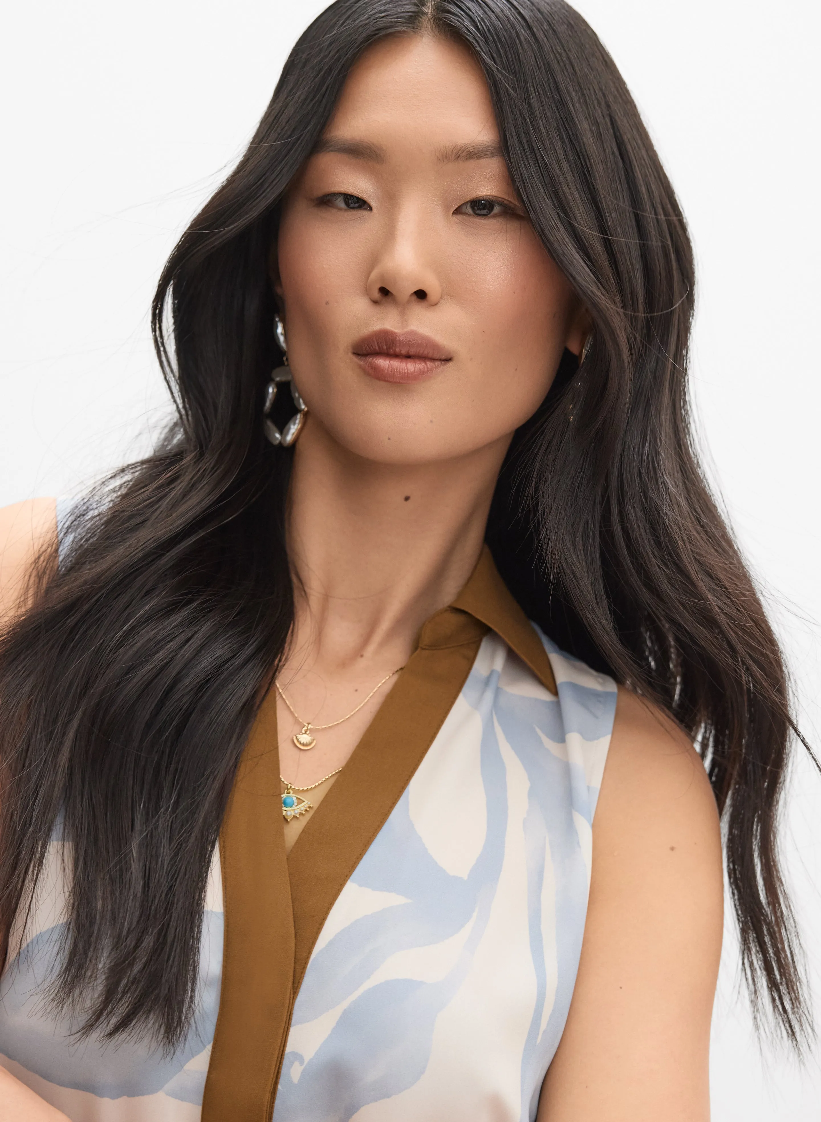 Palm Print Colour Block Blouse sold by Melanie Lyne product image thumbnail 3