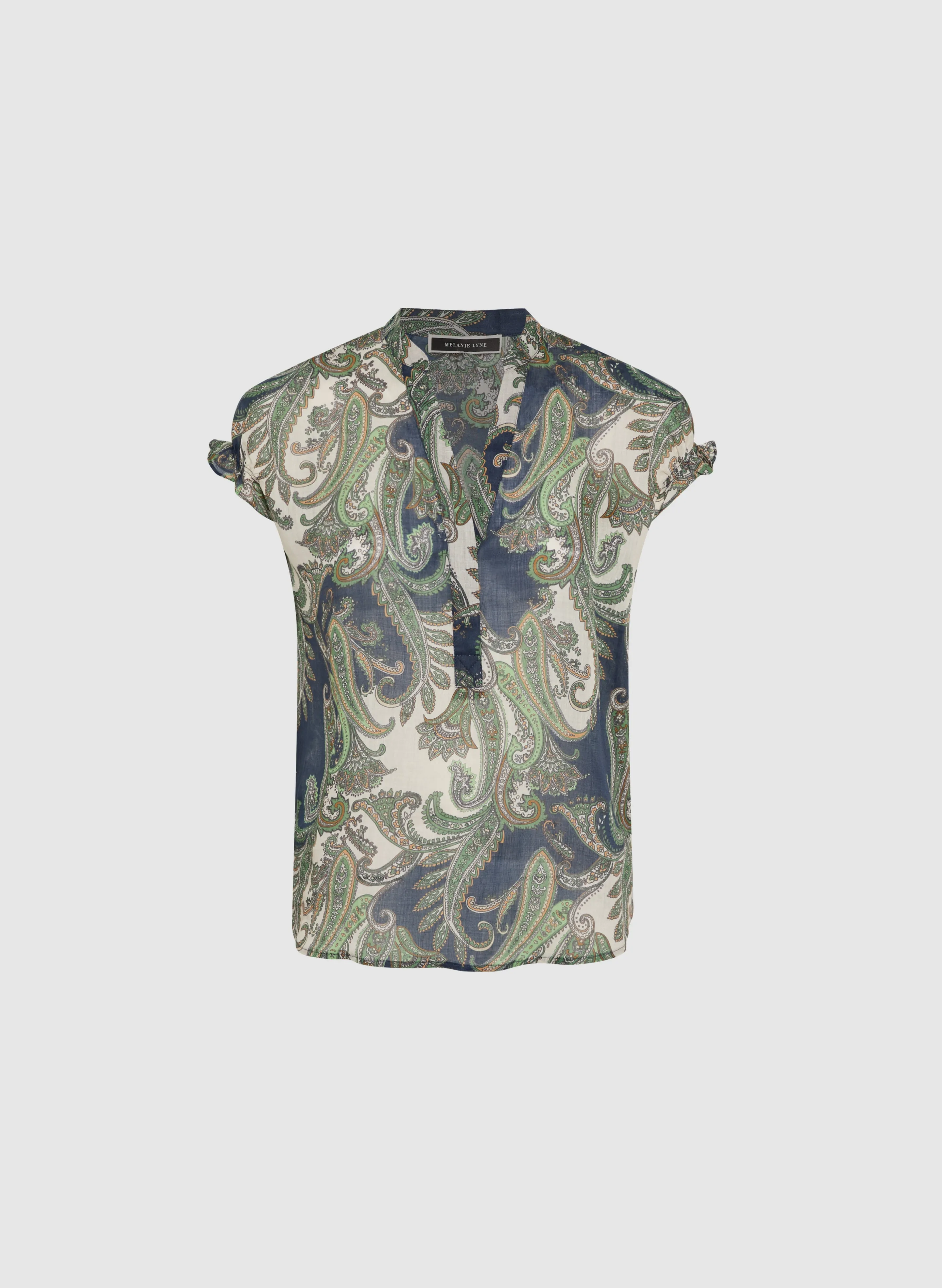 Paisley Flutter Sleeve Blouse sold by Melanie Lyne product image thumbnail 5