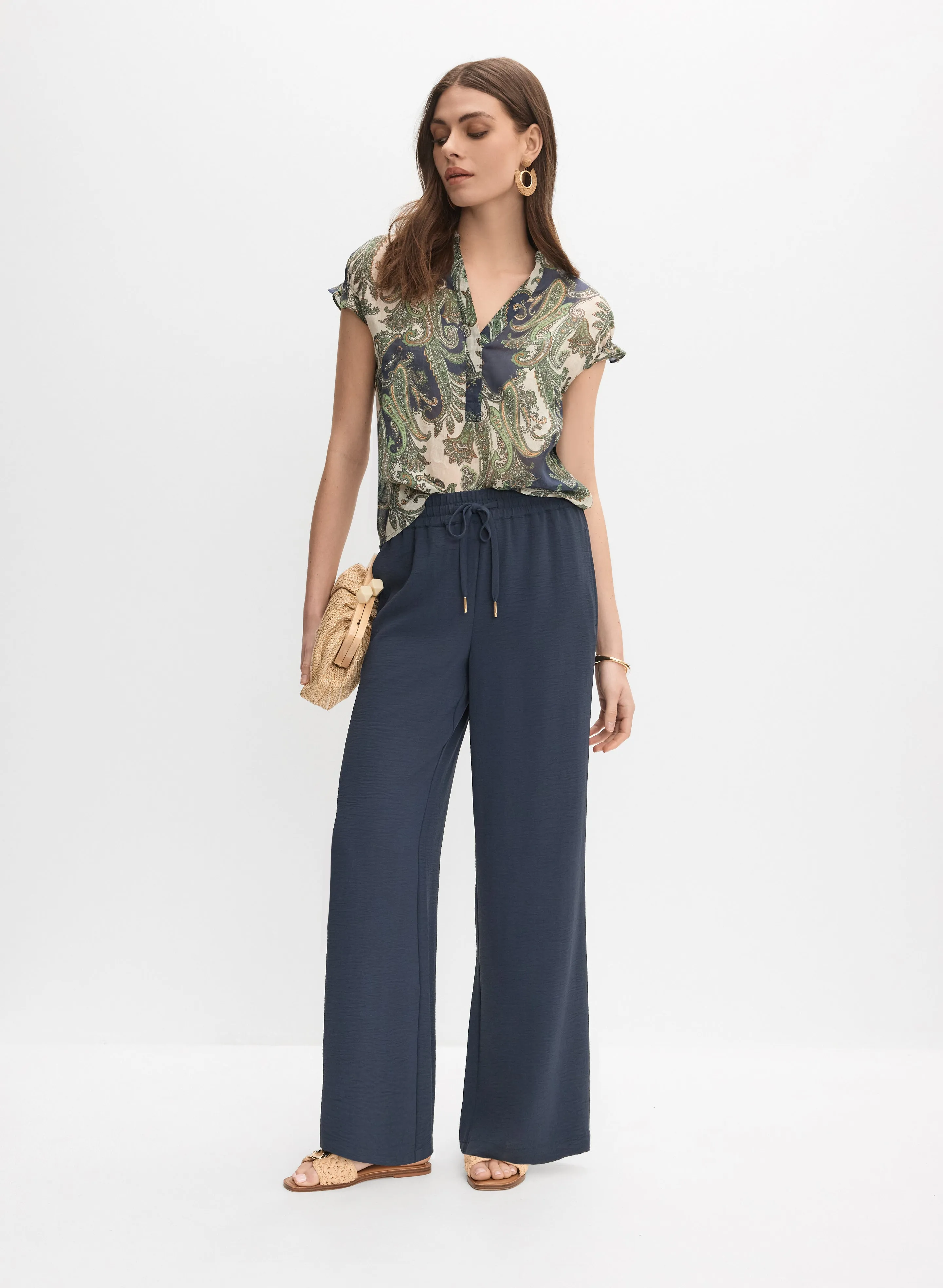 Paisley Flutter Sleeve Blouse sold by Melanie Lyne product image thumbnail 3