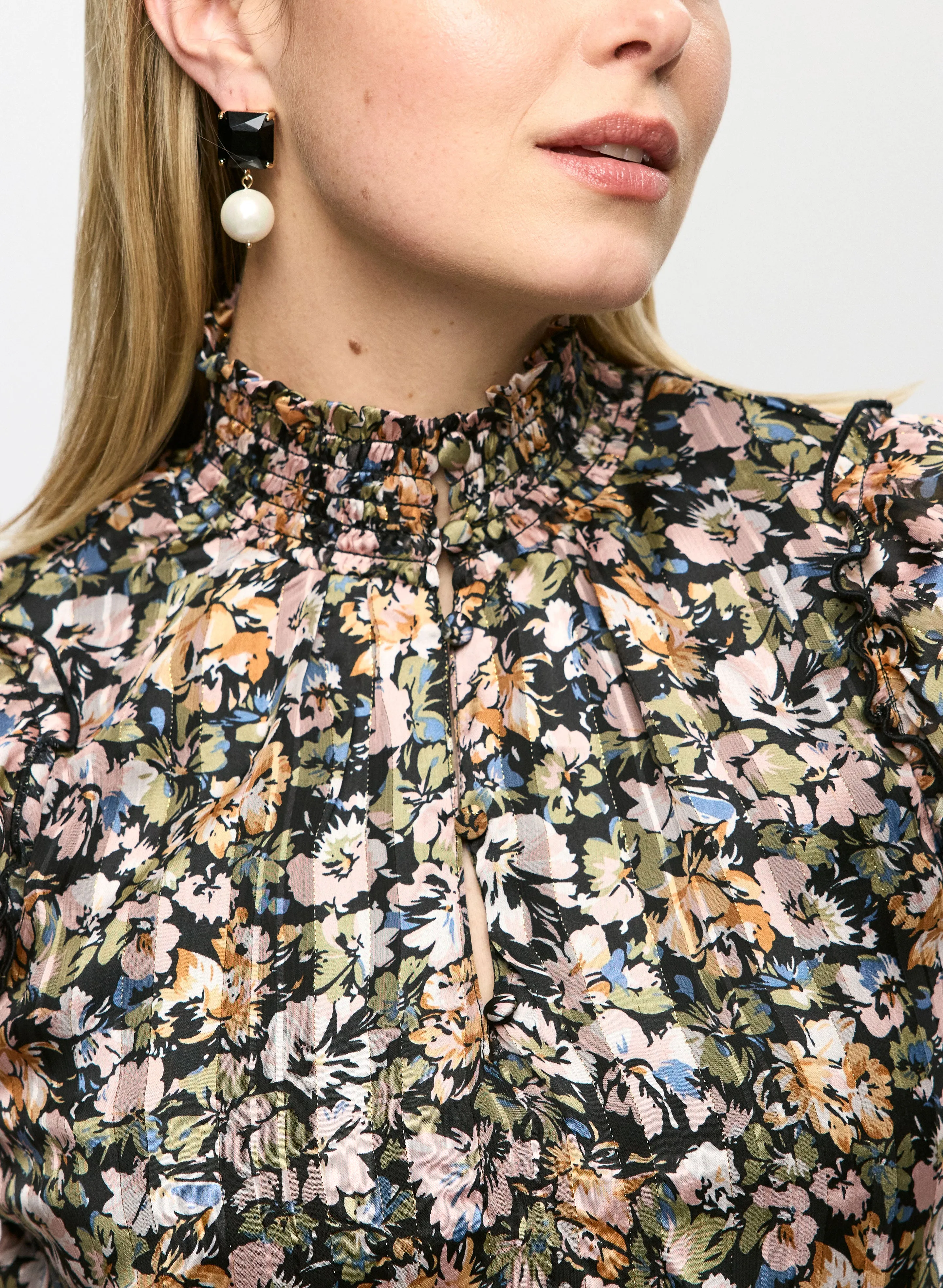 Ruched Hem Floral Blouse sold by Melanie Lyne product image thumbnail 2