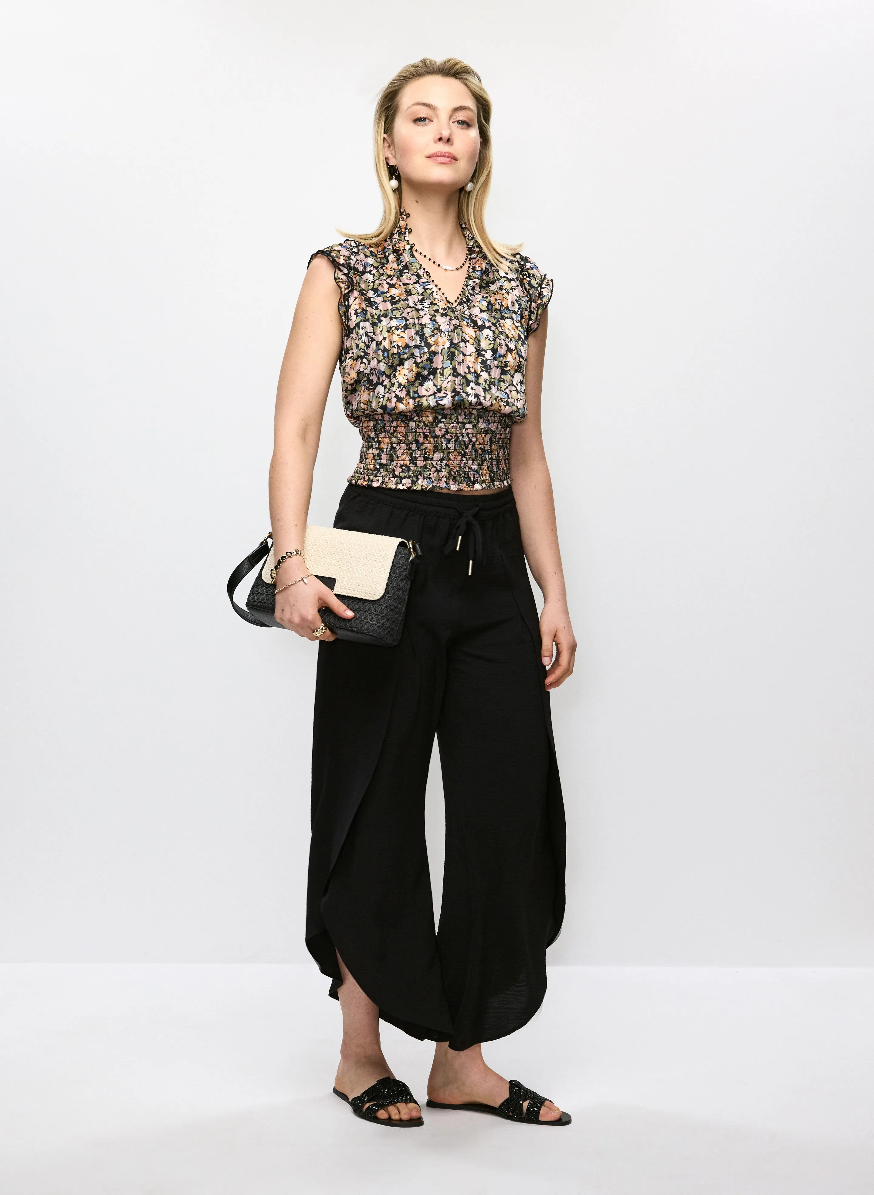 Ruched Hem Floral Blouse sold by Melanie Lyne product image thumbnail 3