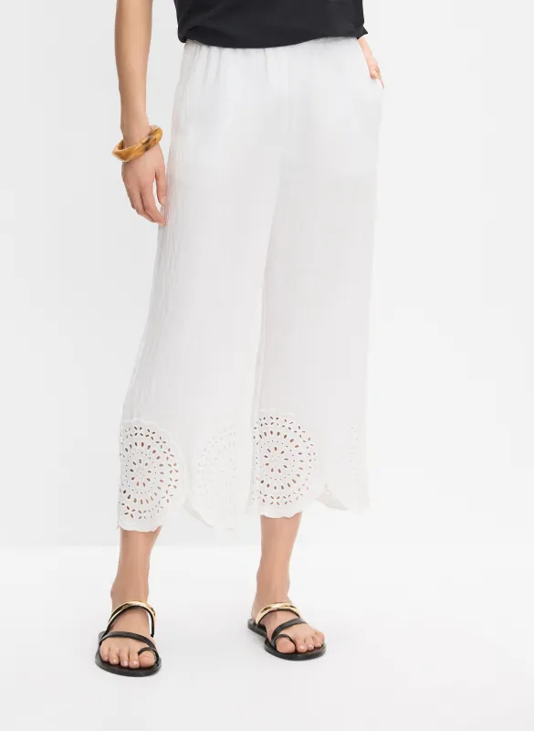 Floral Embroidered Capris sold by Melanie Lyne