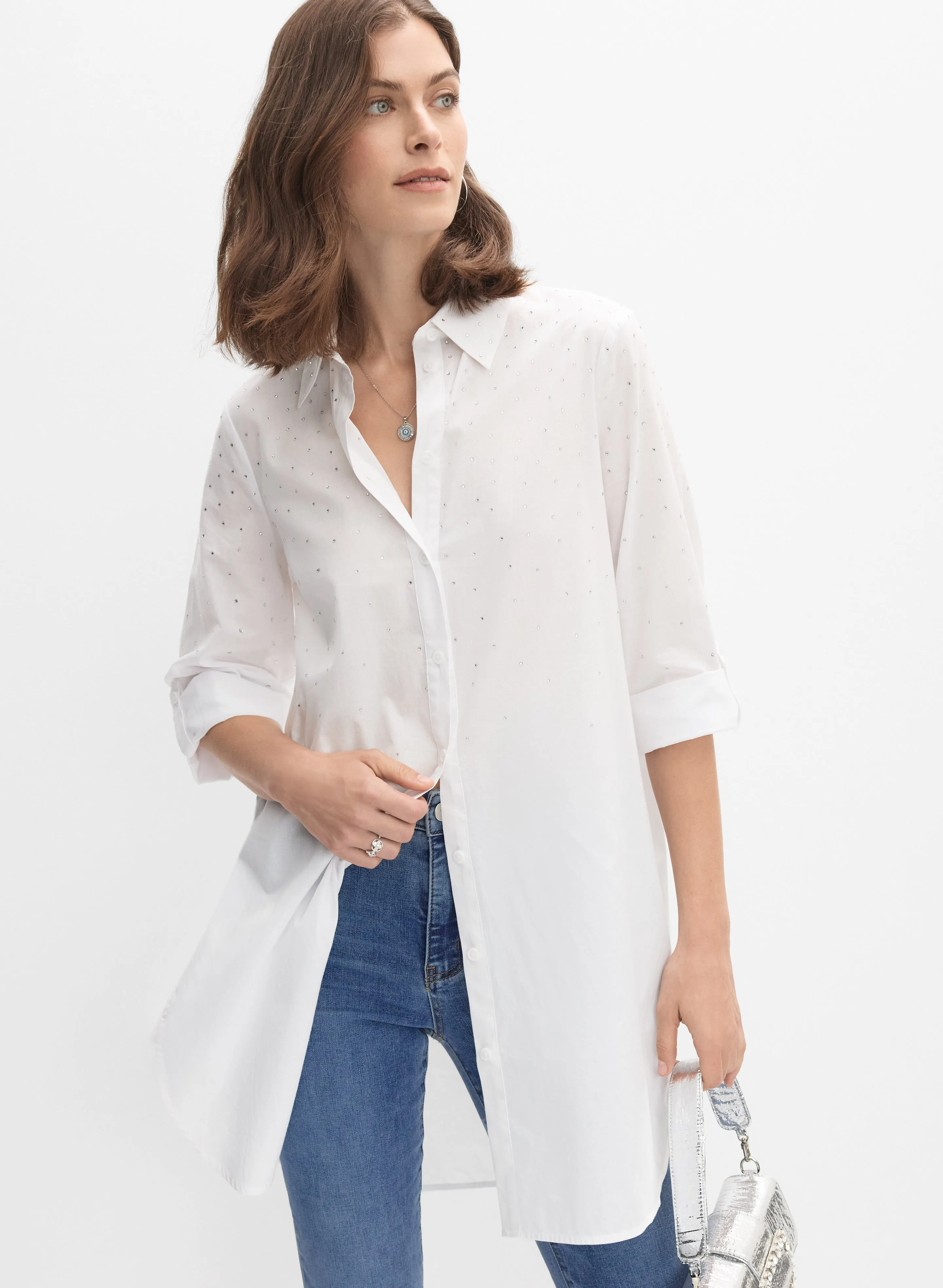 Cotton Rhinestone Embellished Blouse sold by Melanie Lyne