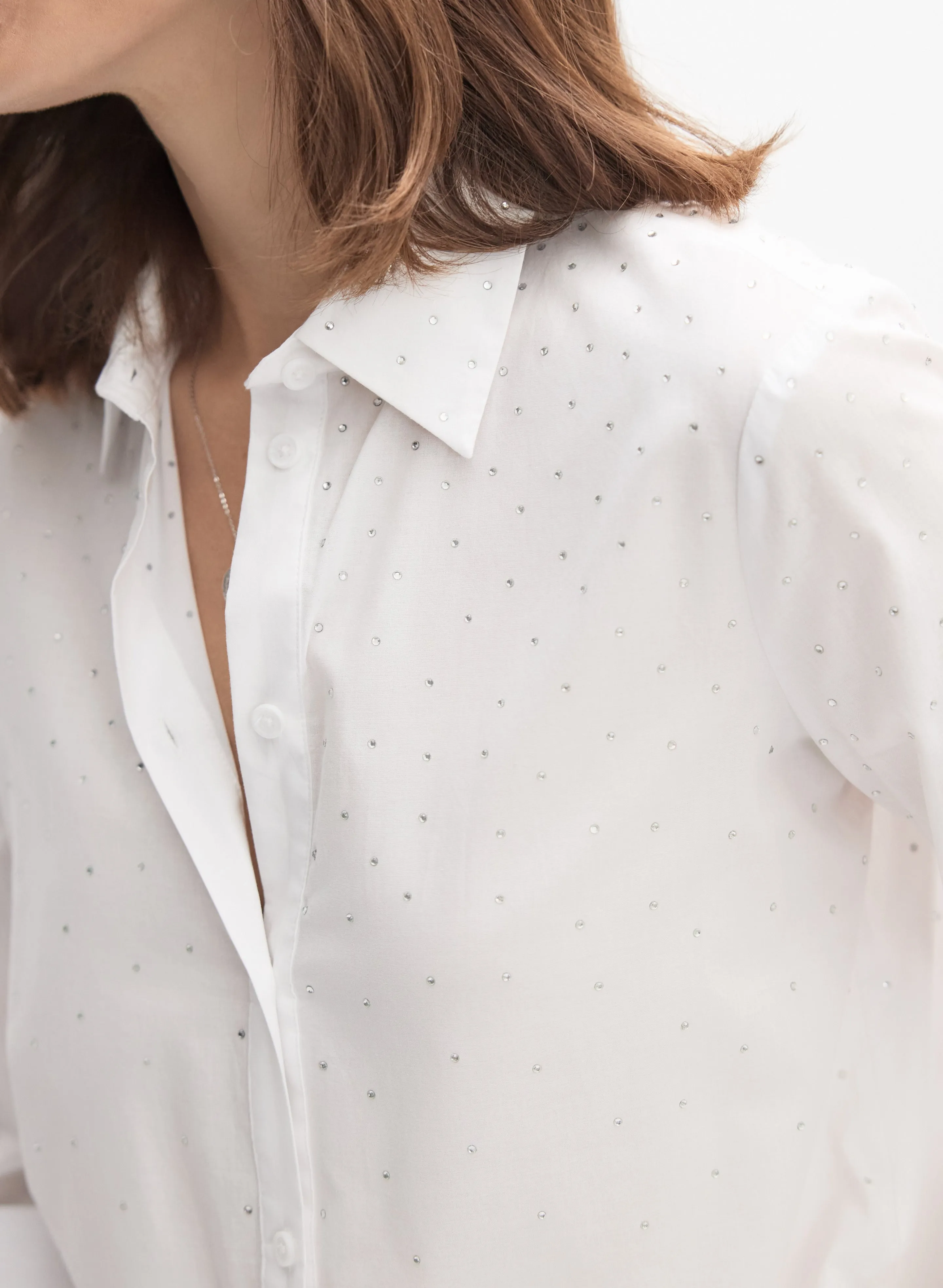 Cotton Rhinestone Embellished Blouse sold by Melanie Lyne product image thumbnail 2