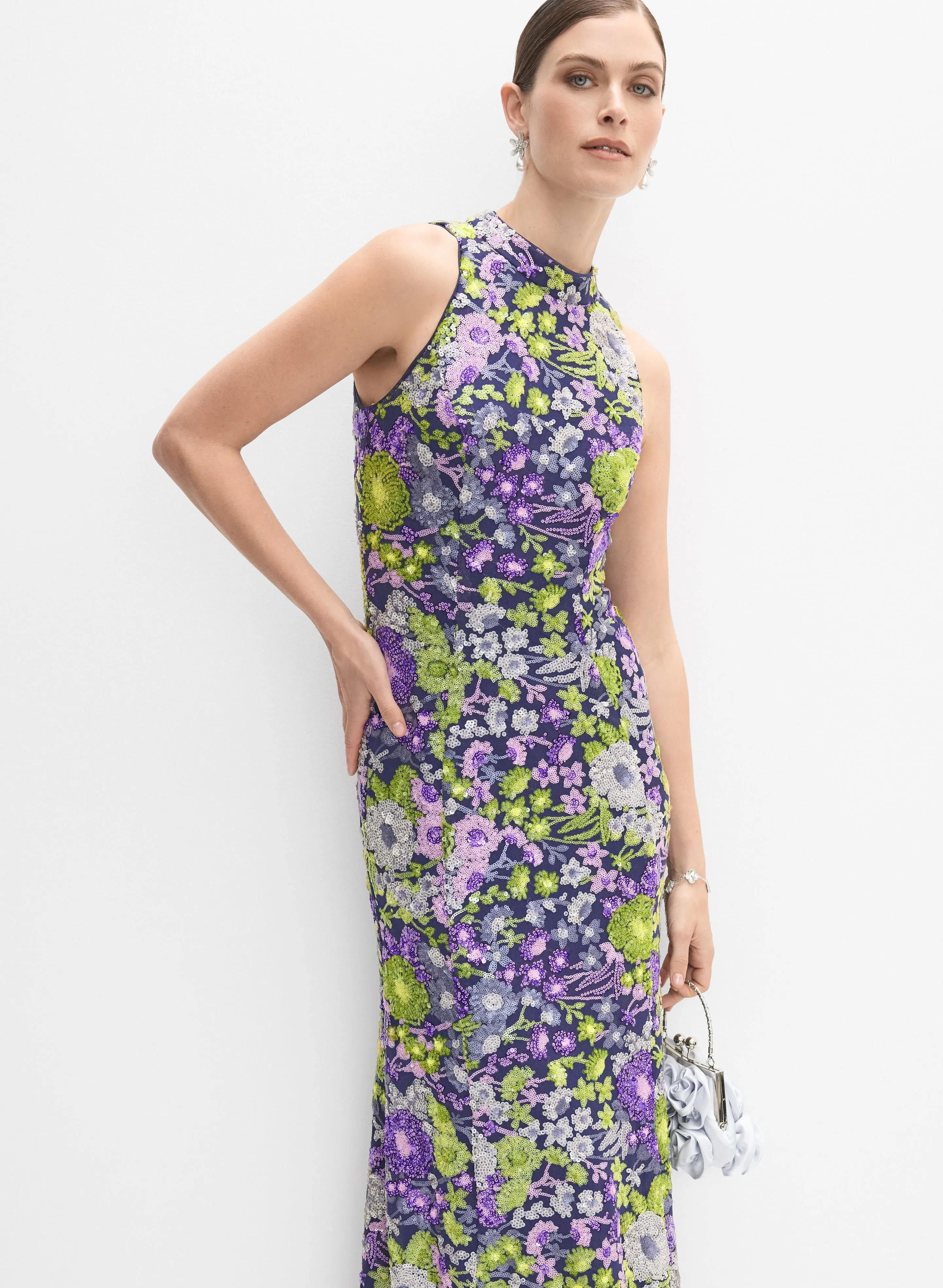 Alex Evenings - Sequin Embellished Floral Dress sold by Melanie Lyne product image thumbnail 4